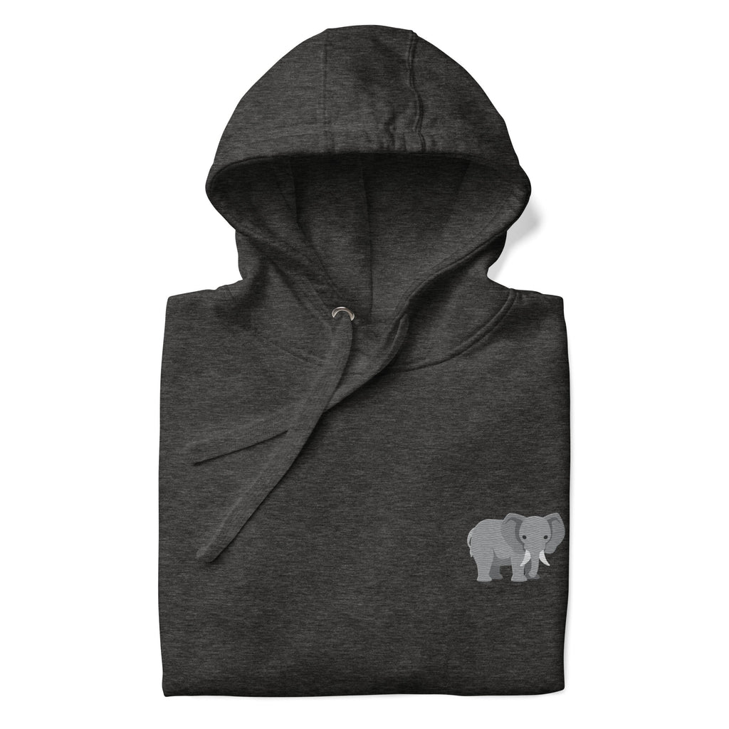 Think Ocean Elephant Aspirations Cotton Blend Embroidered Hoodie