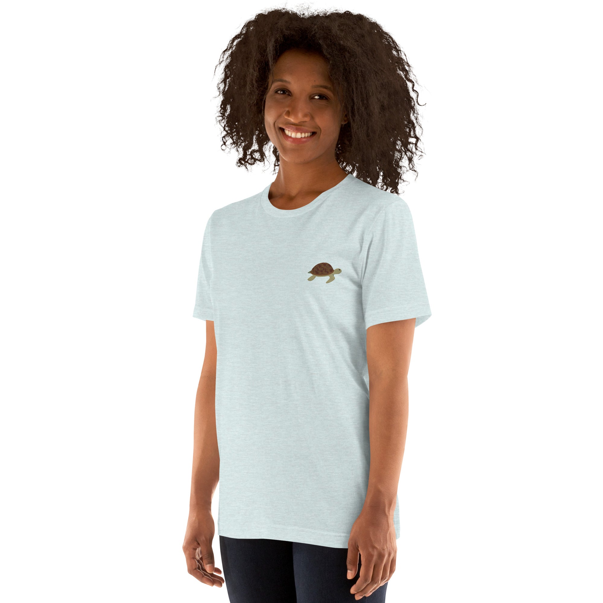 Think Ocean Turtle Aspirations Cotton Embroidered T-Shirt