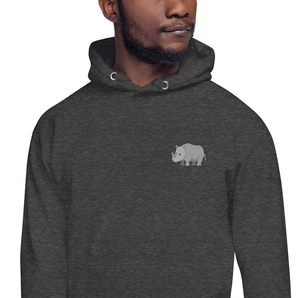 Think Ocean Rhino Aspirations Cotton Blend Embroidered Hoodie