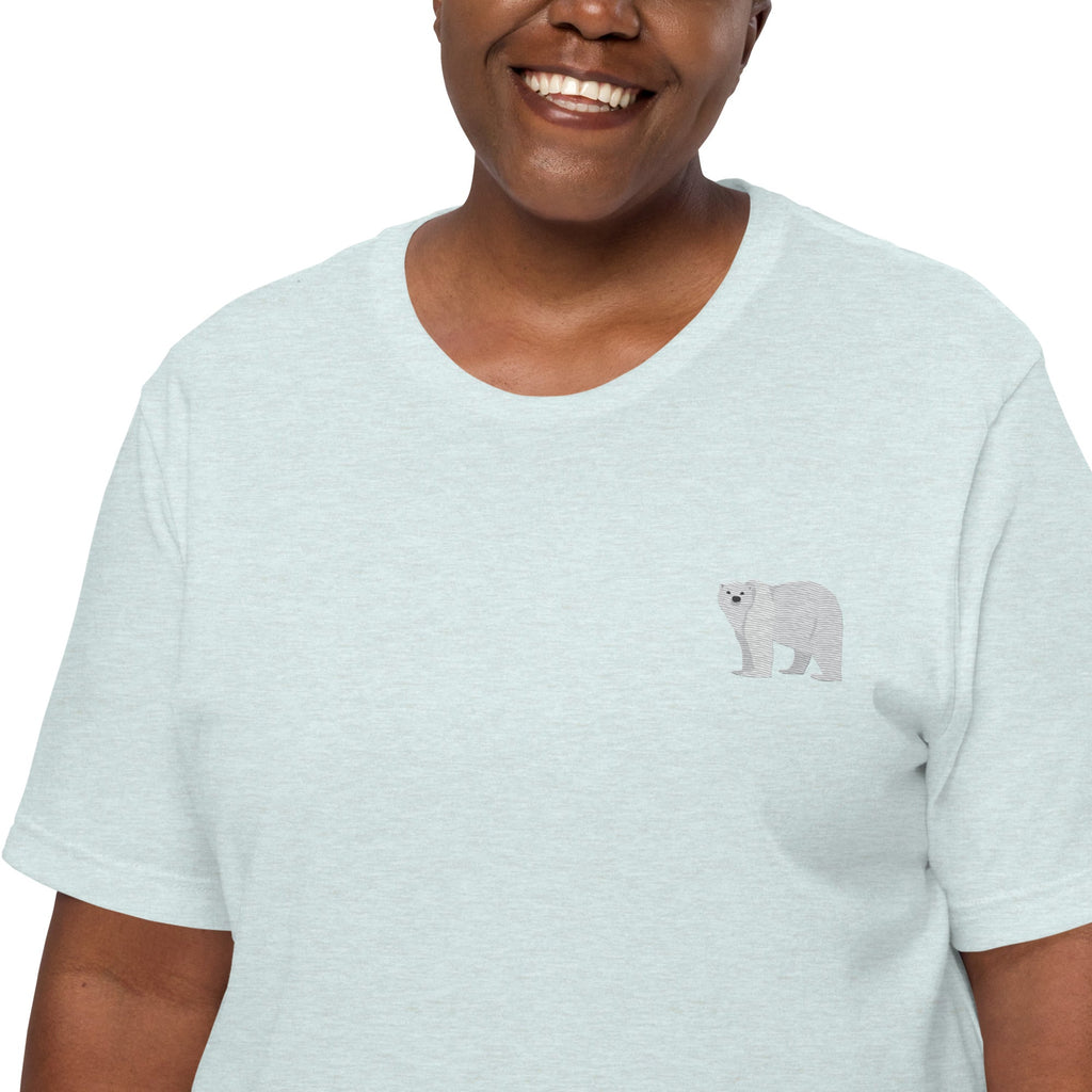 Think Ocean Polar Bear Aspirations Cotton Embroidered T-Shirt