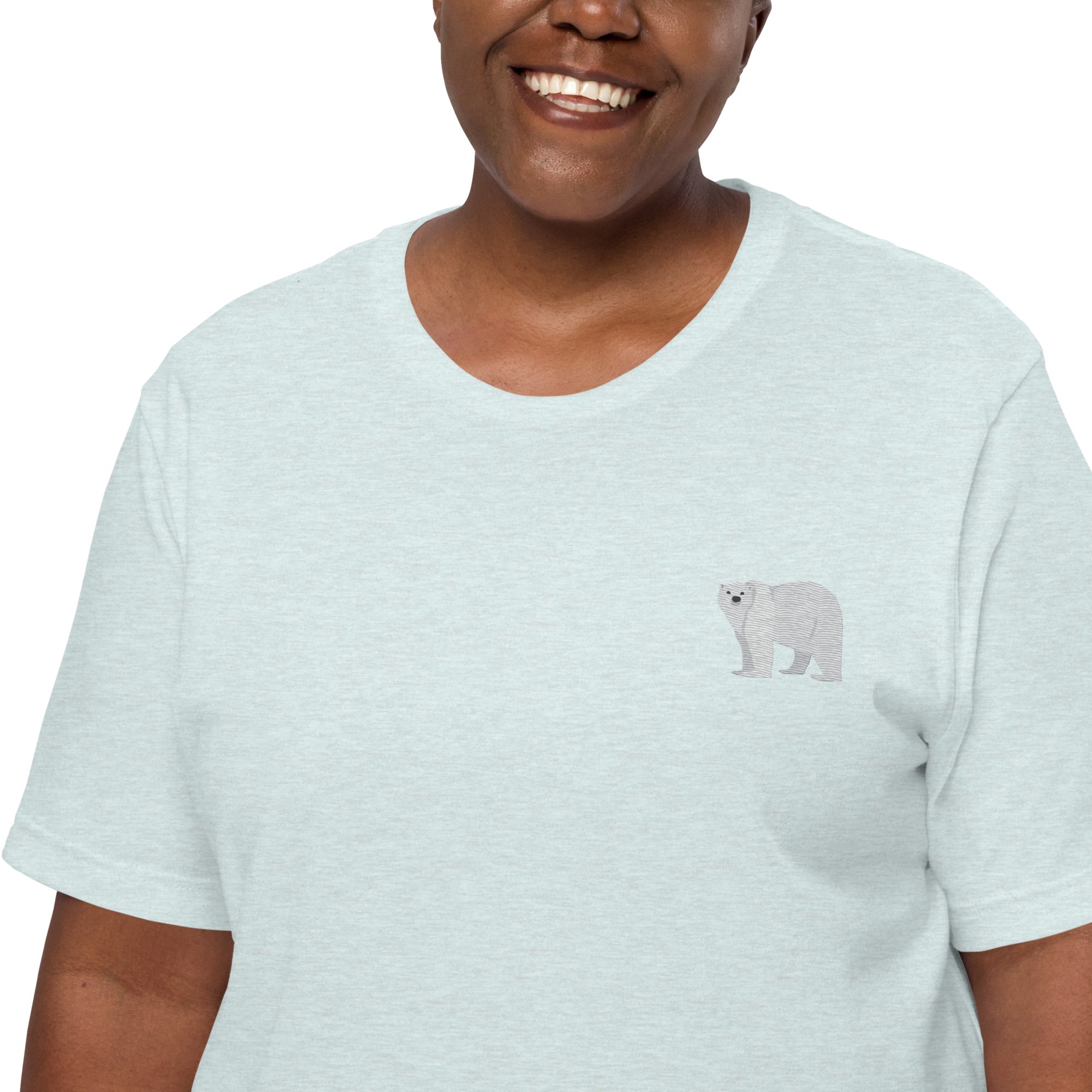 Think Ocean Polar Bear Aspirations Cotton Embroidered T-Shirt