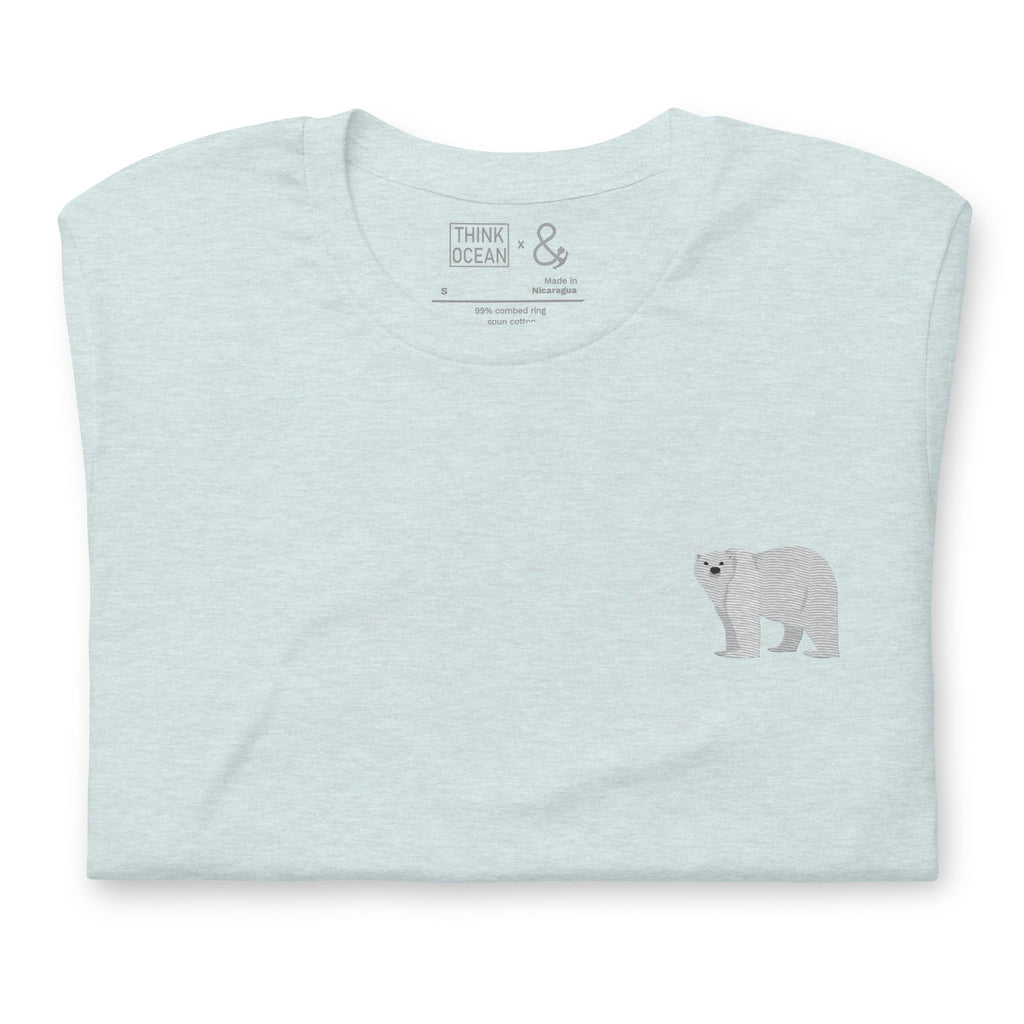 Think Ocean Polar Bear Aspirations Cotton Embroidered T-Shirt