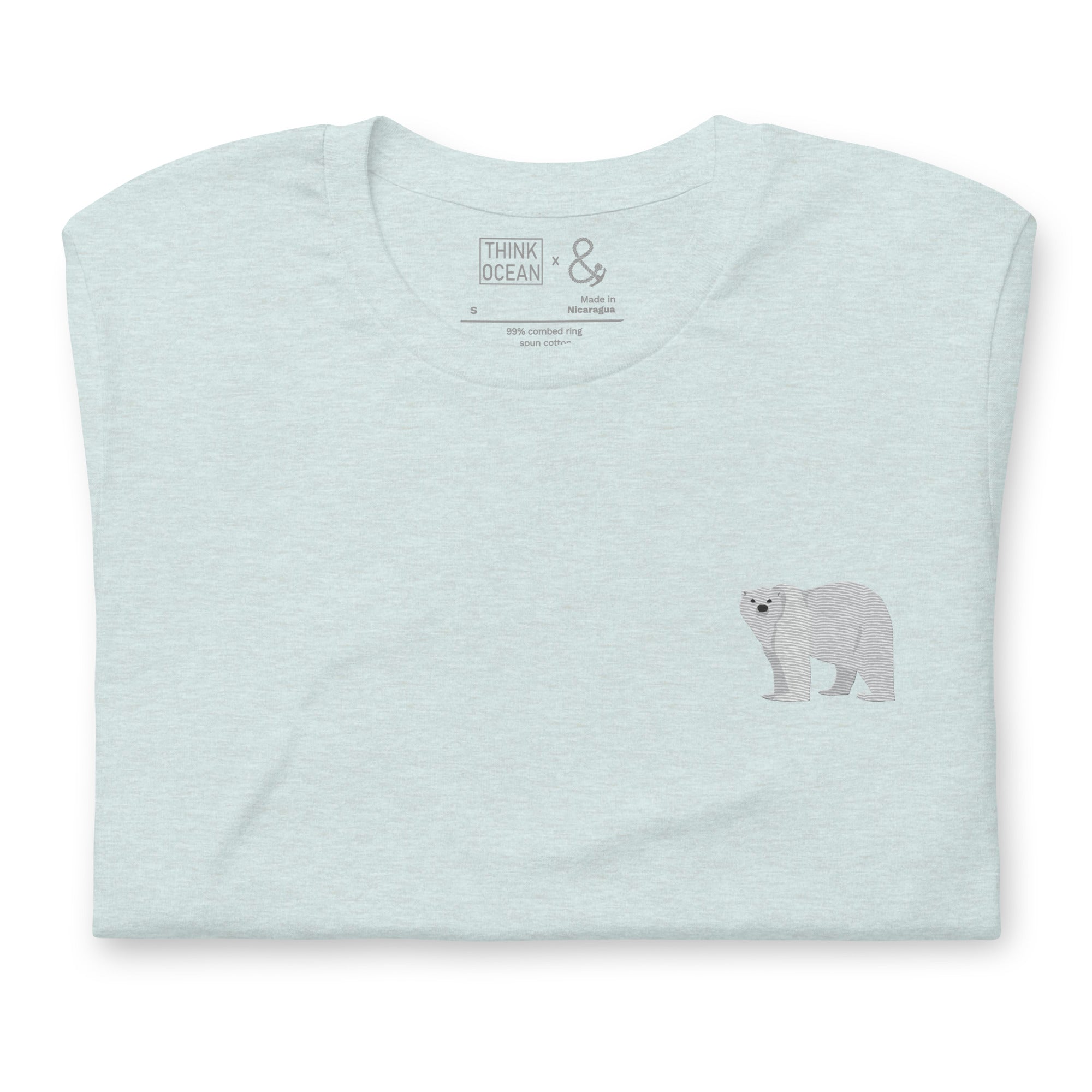 Think Ocean Polar Bear Aspirations Cotton Embroidered T-Shirt