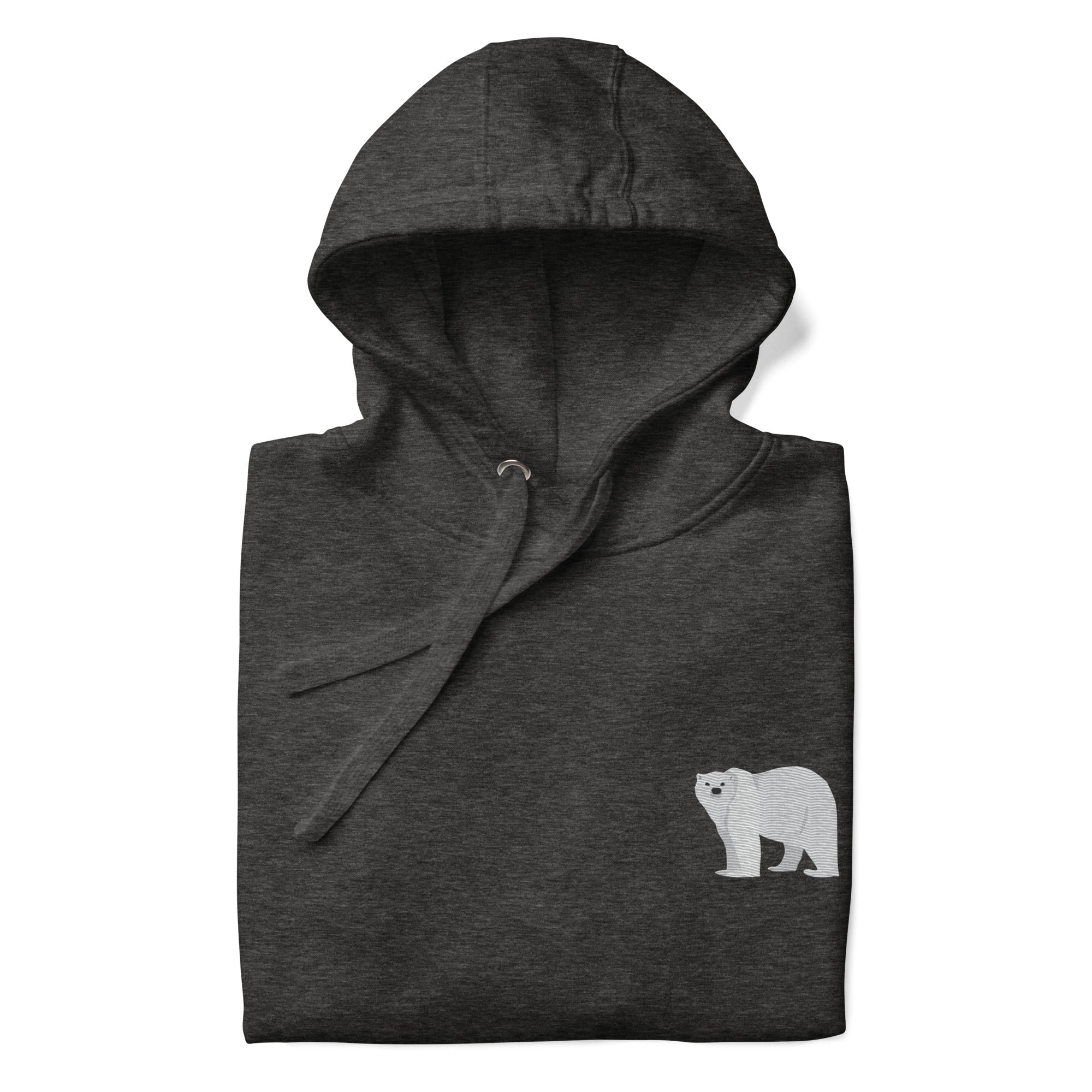 Think Ocean Polar Bear Aspirations Cotton Blend Embroidered Hoodie