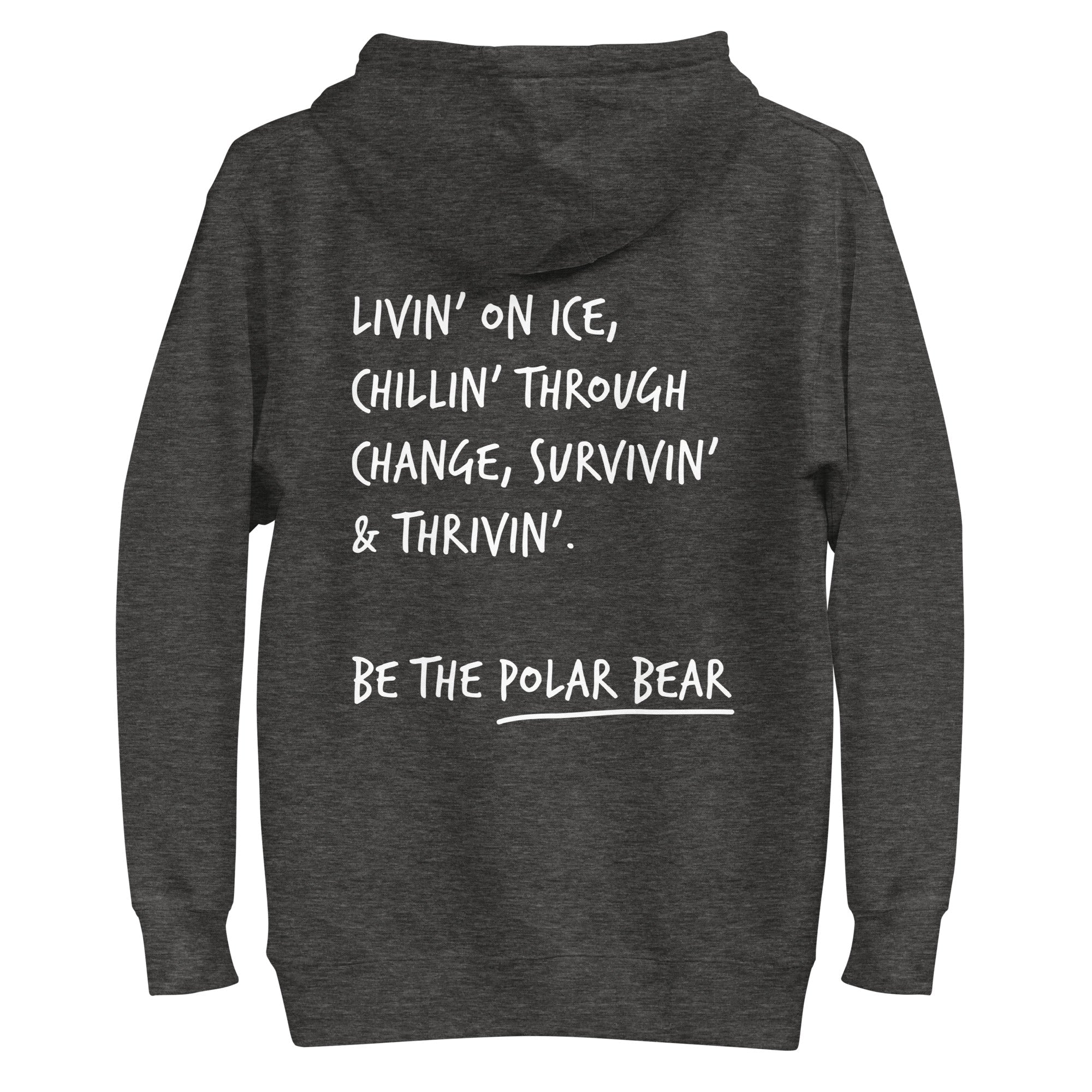 Think Ocean Polar Bear Aspirations Cotton Blend Embroidered Hoodie
