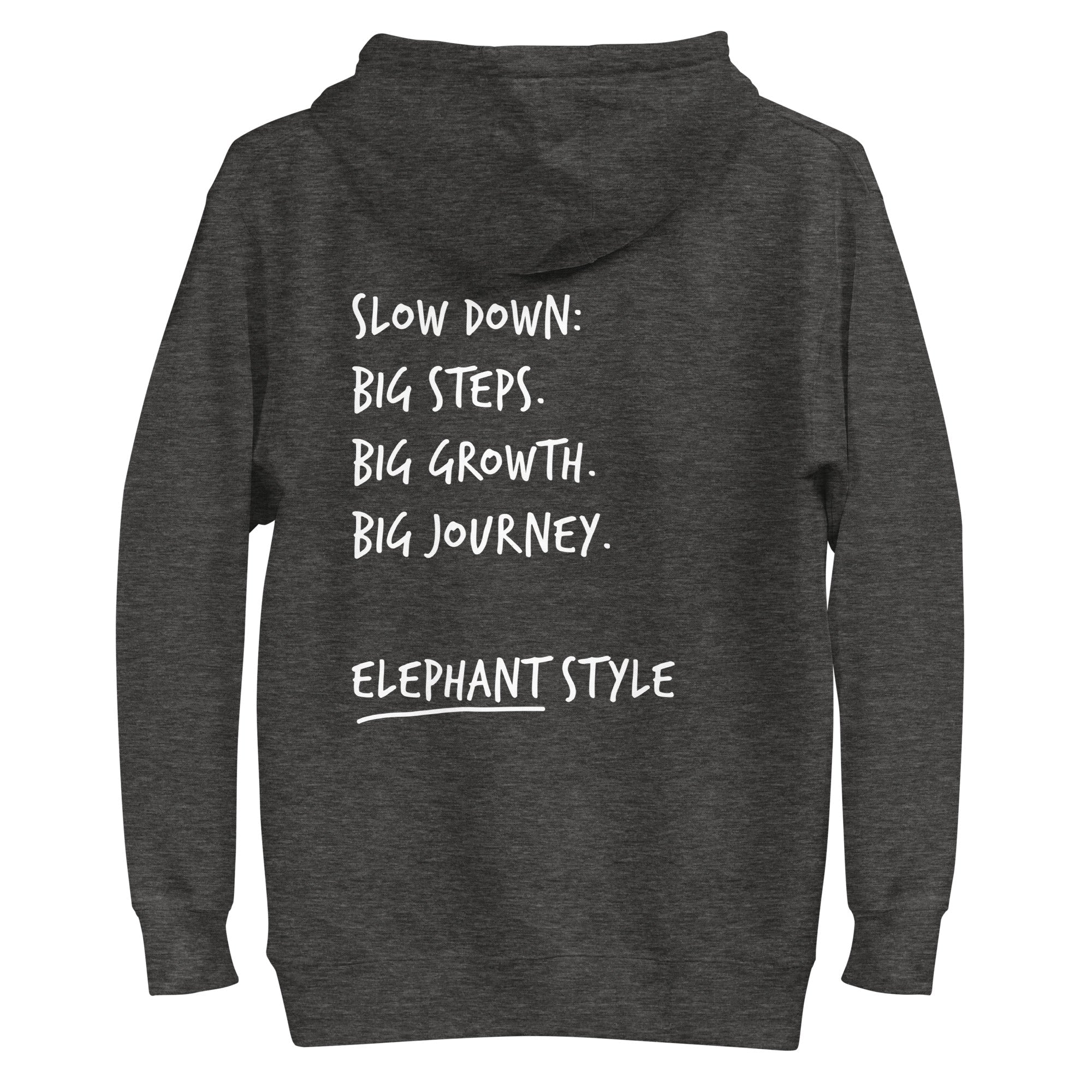 Think Ocean Elephant Aspirations Cotton Blend Embroidered Hoodie