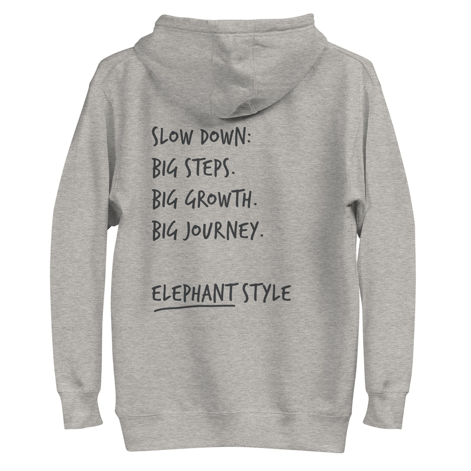 Think Ocean Elephant Aspirations Cotton Blend Embroidered Hoodie