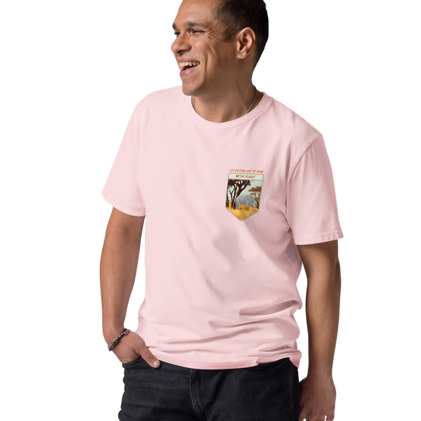 Think Ocean Elephant Love The Planet Organic Cotton T-Shirt