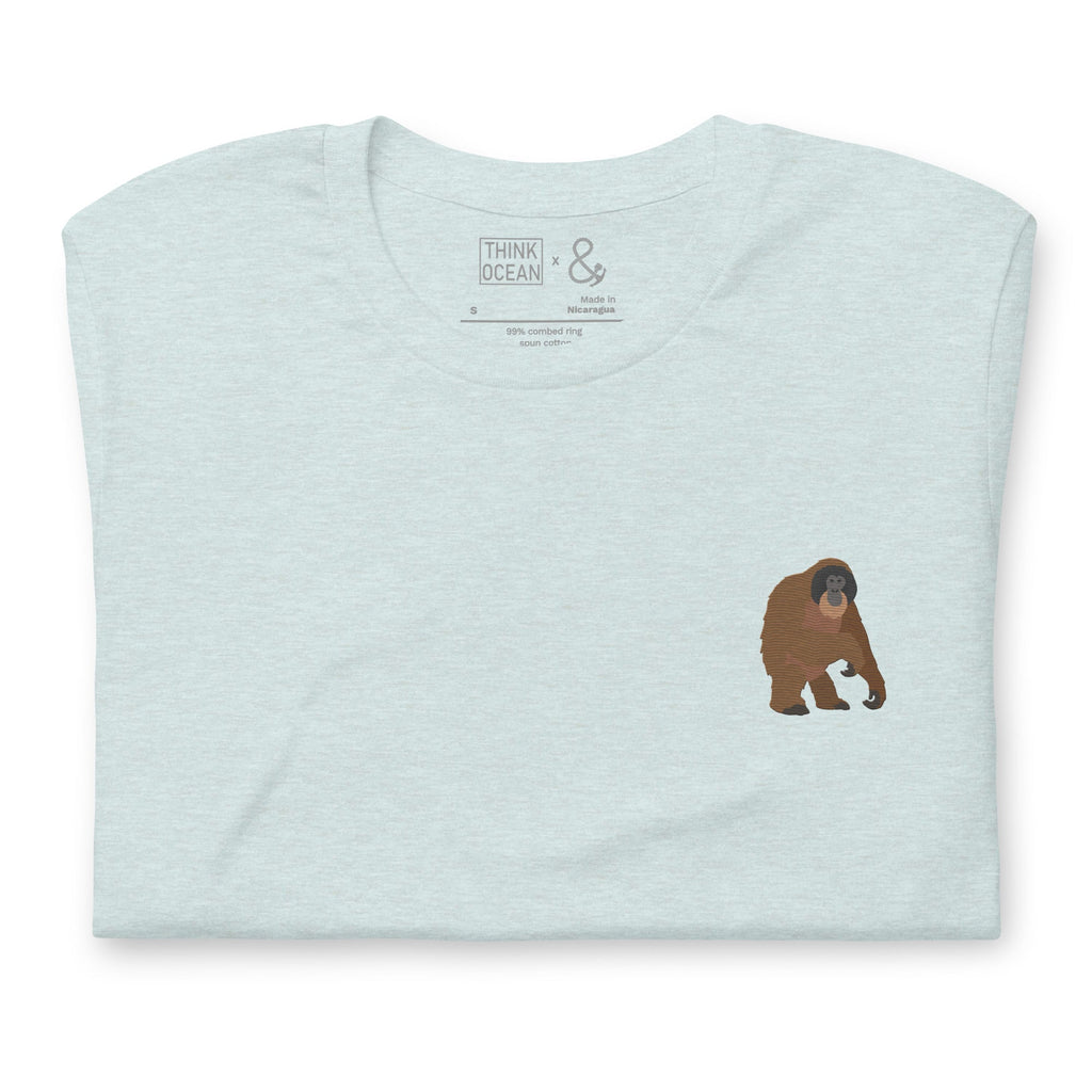 Think Ocean Orangutan Aspirations Cotton Embroidered T-Shirt