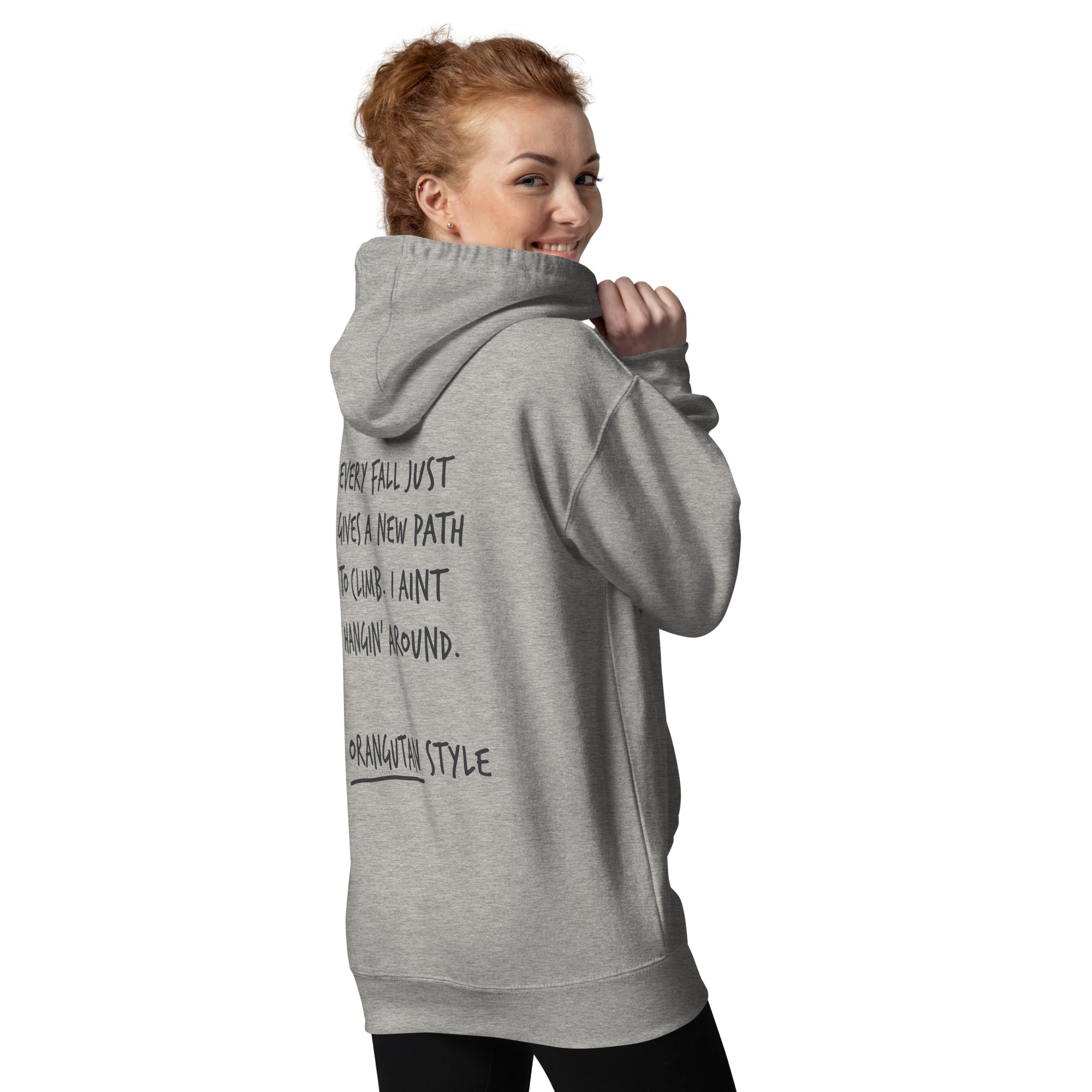 Think Ocean Orangutan Aspirations Cotton Blend Embroidered Hoodie