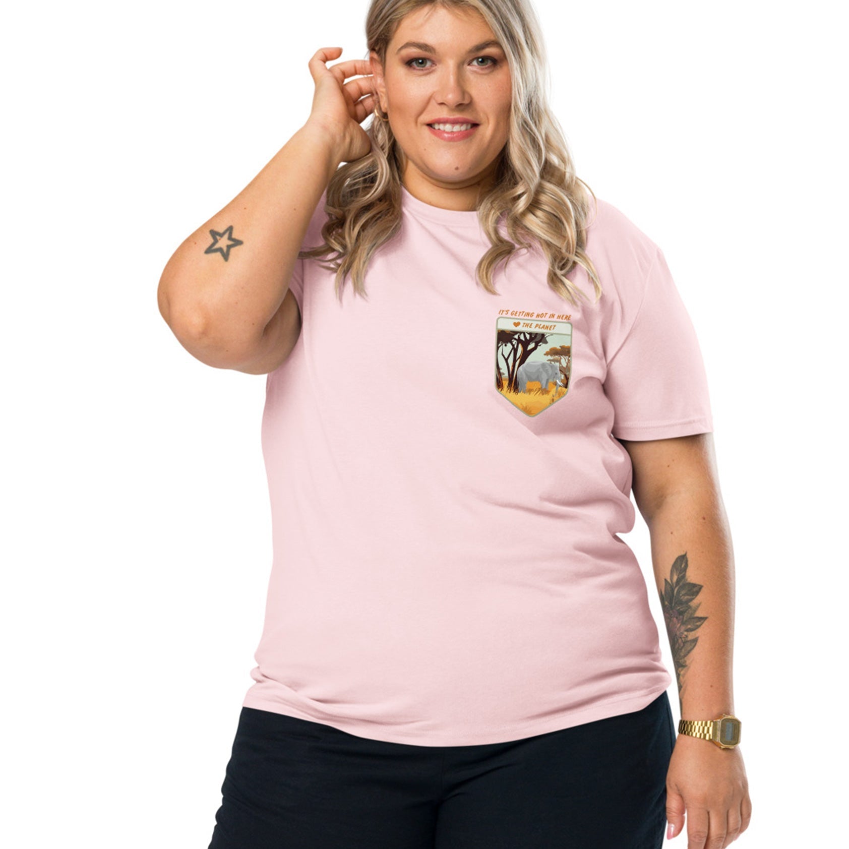 Think Ocean Elephant Love The Planet Organic Cotton T-Shirt