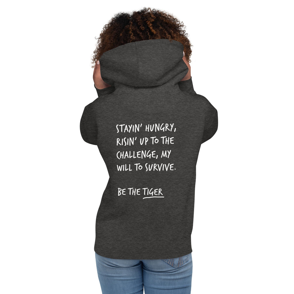 Think Ocean Tiger Aspirations Cotton Blend Embroidered Hoodie
