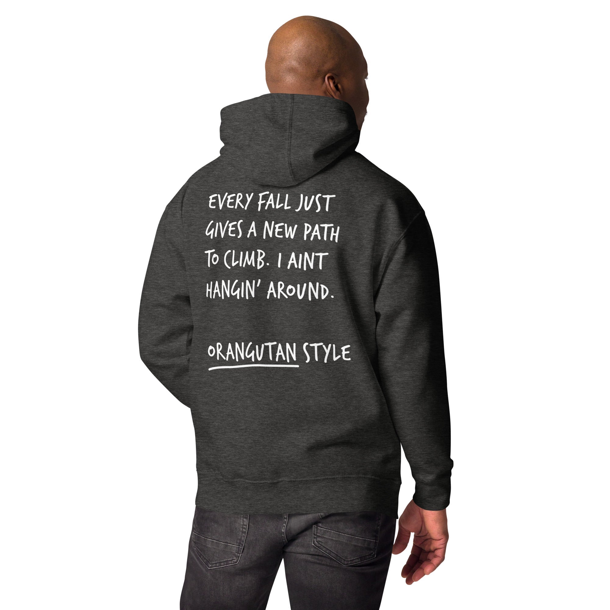 Think Ocean Orangutan Aspirations Cotton Blend Embroidered Hoodie