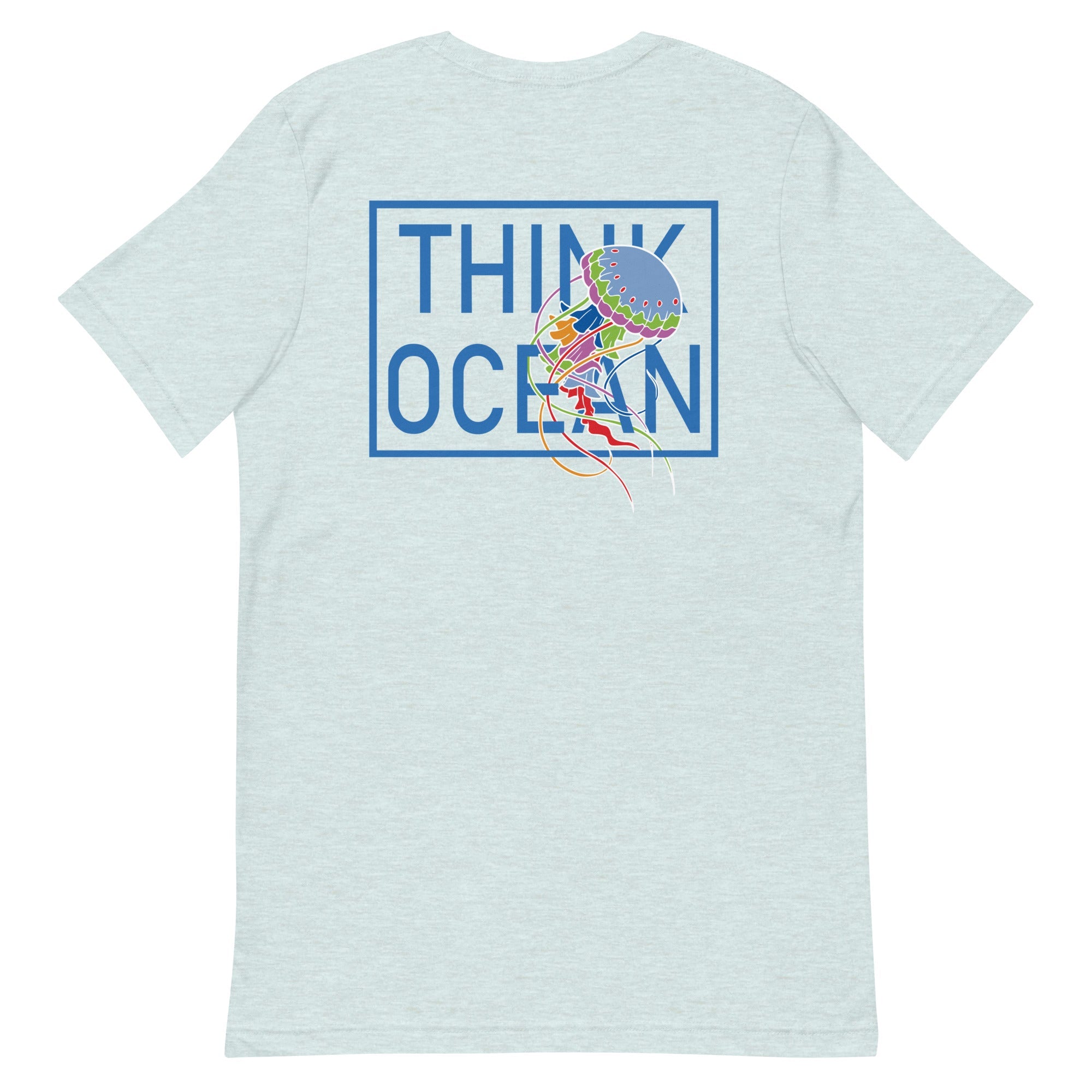 Think Ocean Jellyfish Fluorescence Cotton Embroidered T-Shirt