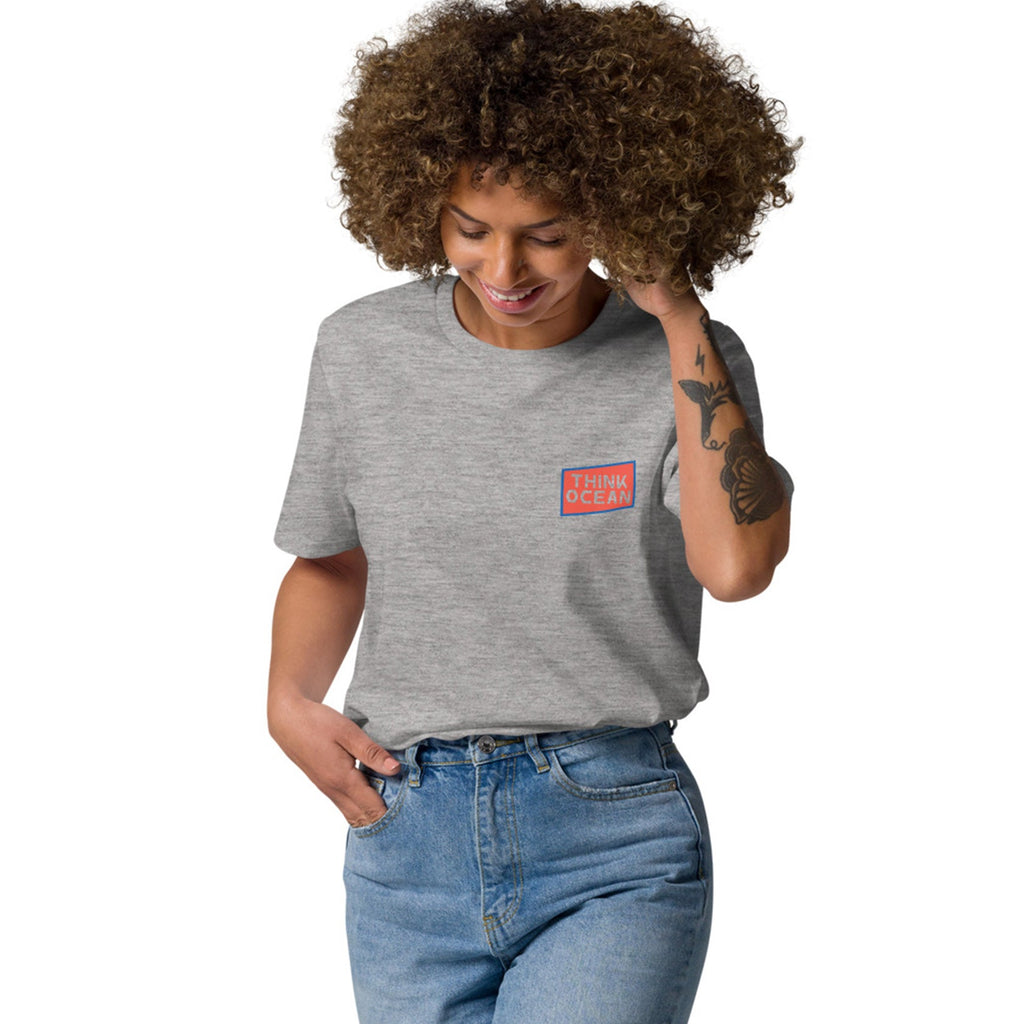 Think Ocean Octopus Pixel Art Organic Cotton T-Shirt