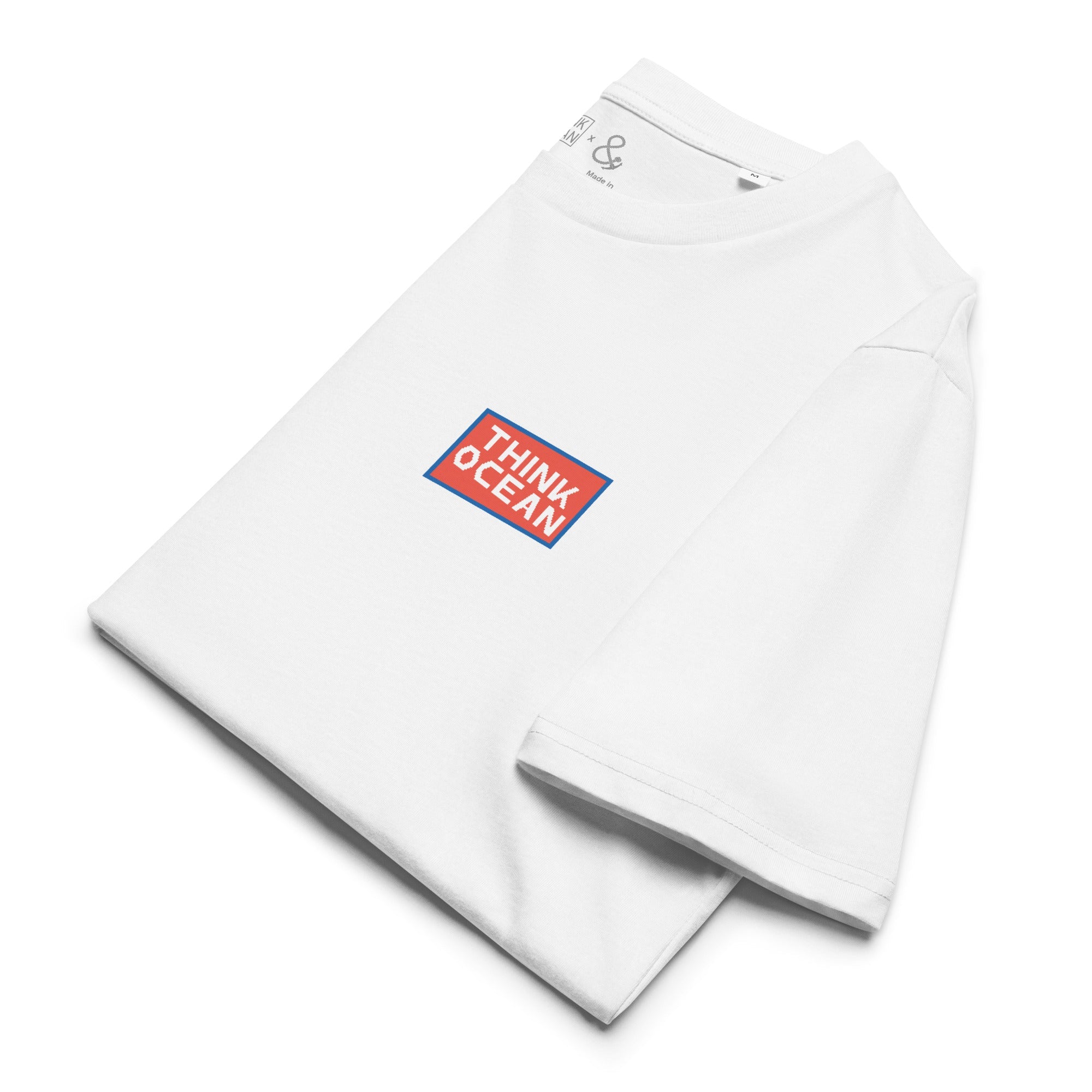 Think Ocean Fish Pixel Art Organic Cotton T-Shirt