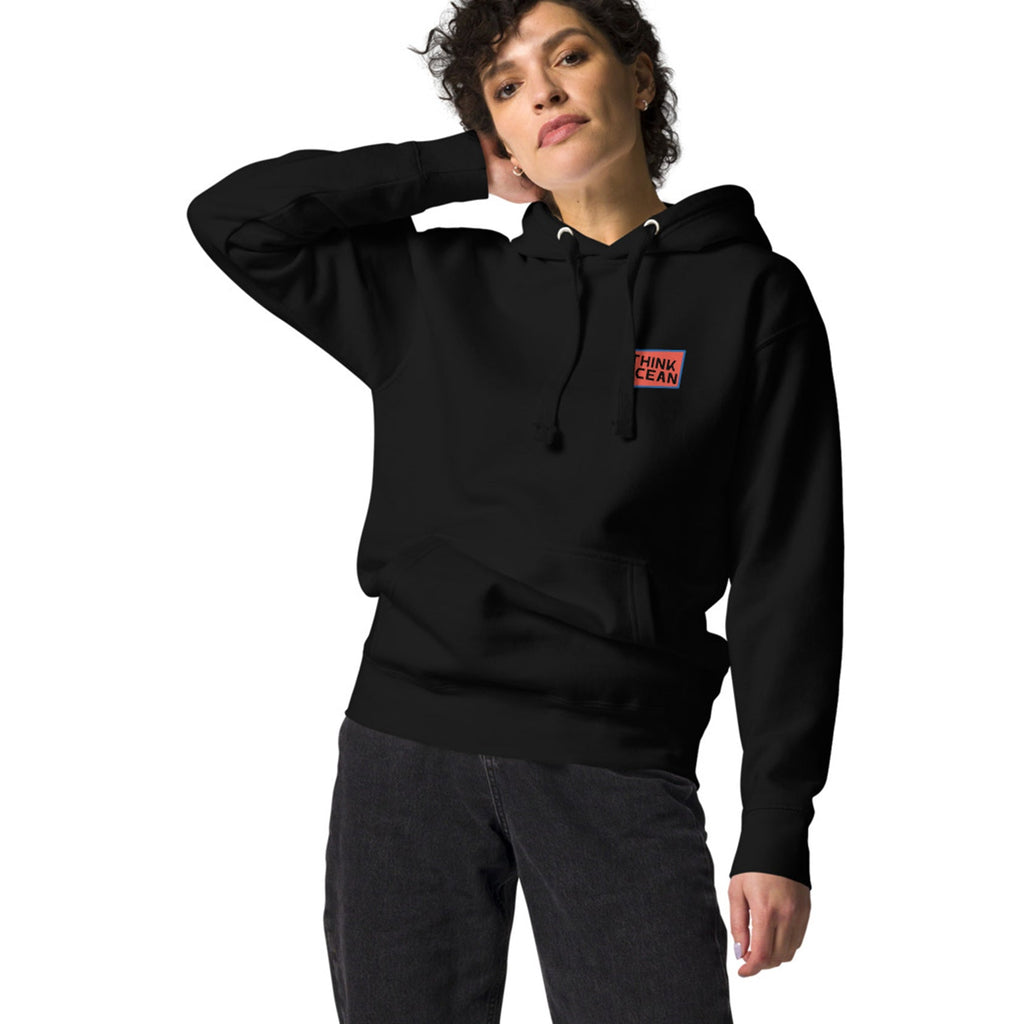 Think Ocean Octopus Pixel Art Cotton Blend Hoodie