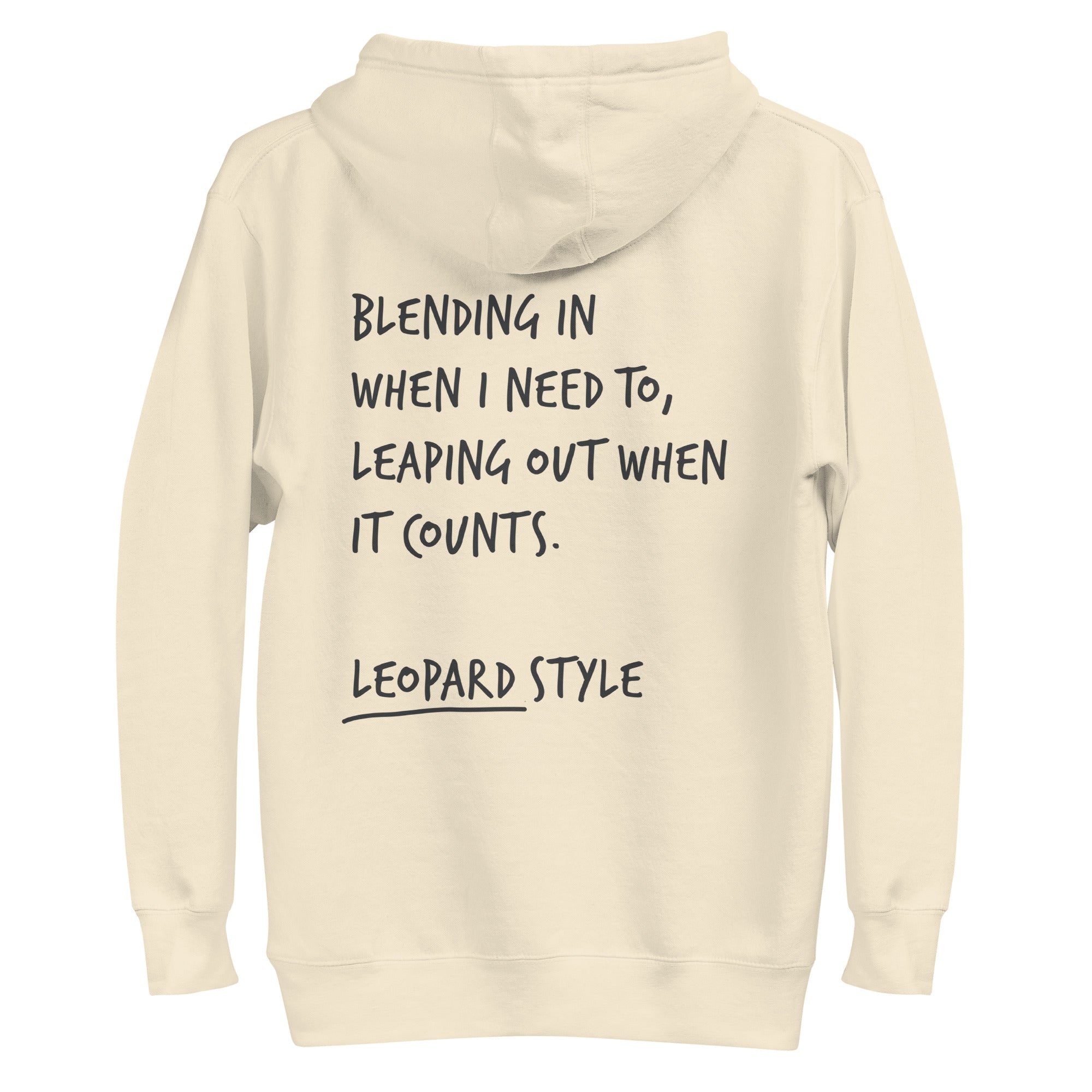 Think Ocean Leopard Aspirations Cotton Blend Embroidered Hoodie