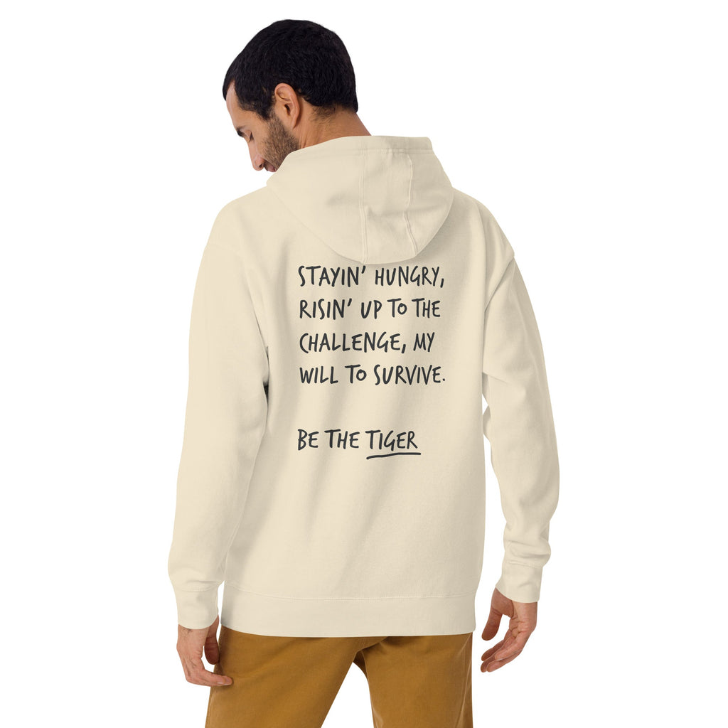 Think Ocean Tiger Aspirations Cotton Blend Embroidered Hoodie