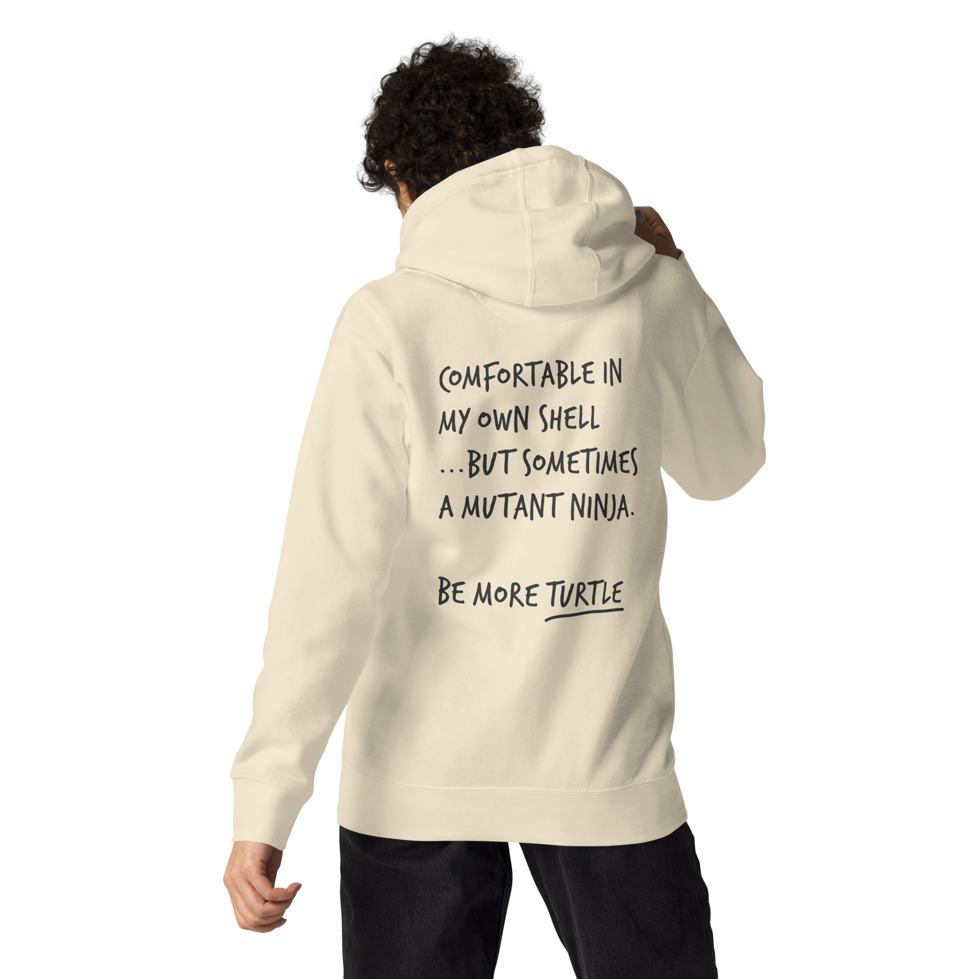 Think Ocean Turtle Aspirations Cotton Blend Embroidered Hoodie