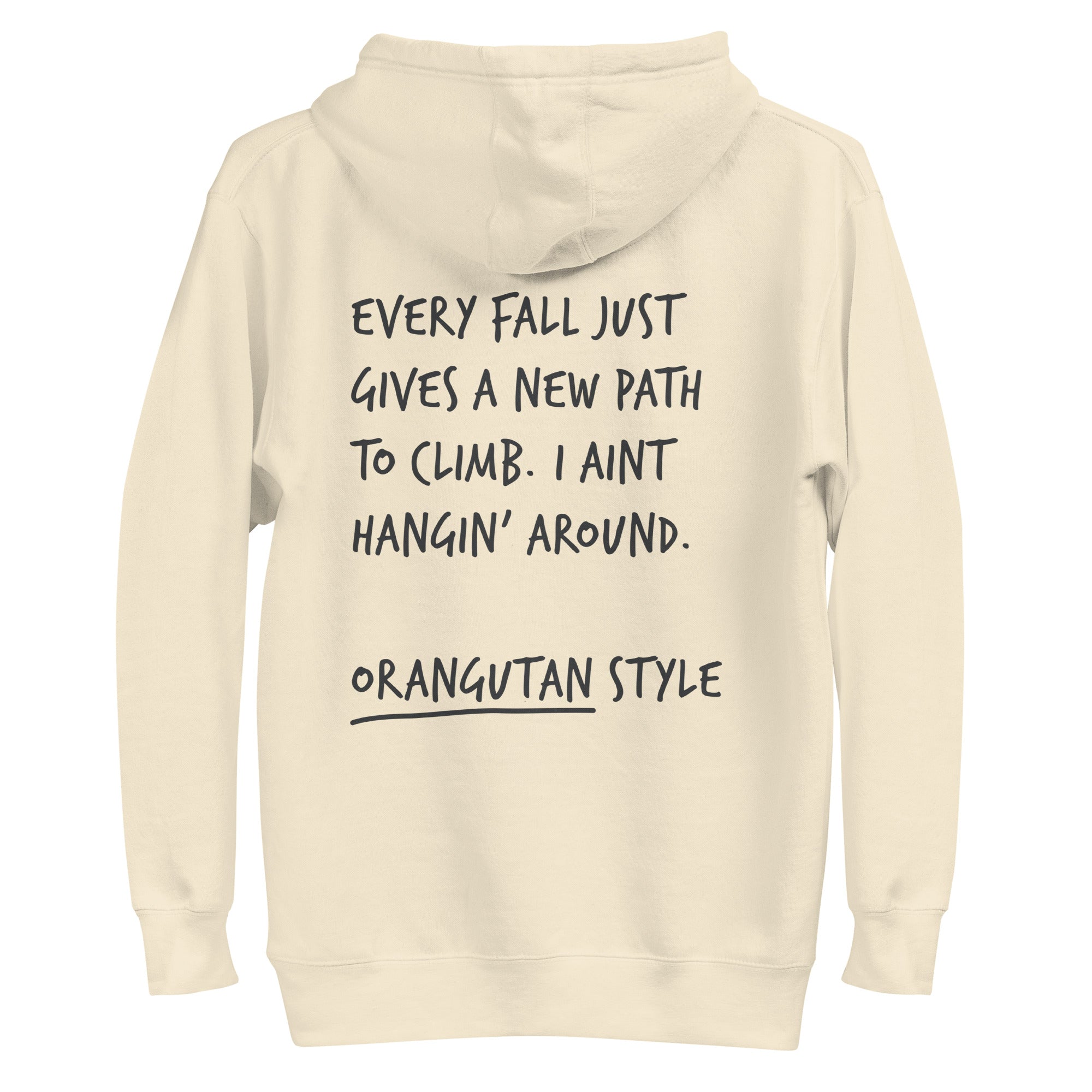 Think Ocean Orangutan Aspirations Cotton Blend Embroidered Hoodie