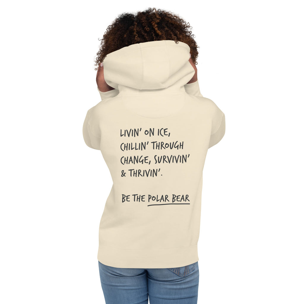 Think Ocean Polar Bear Aspirations Cotton Blend Embroidered Hoodie