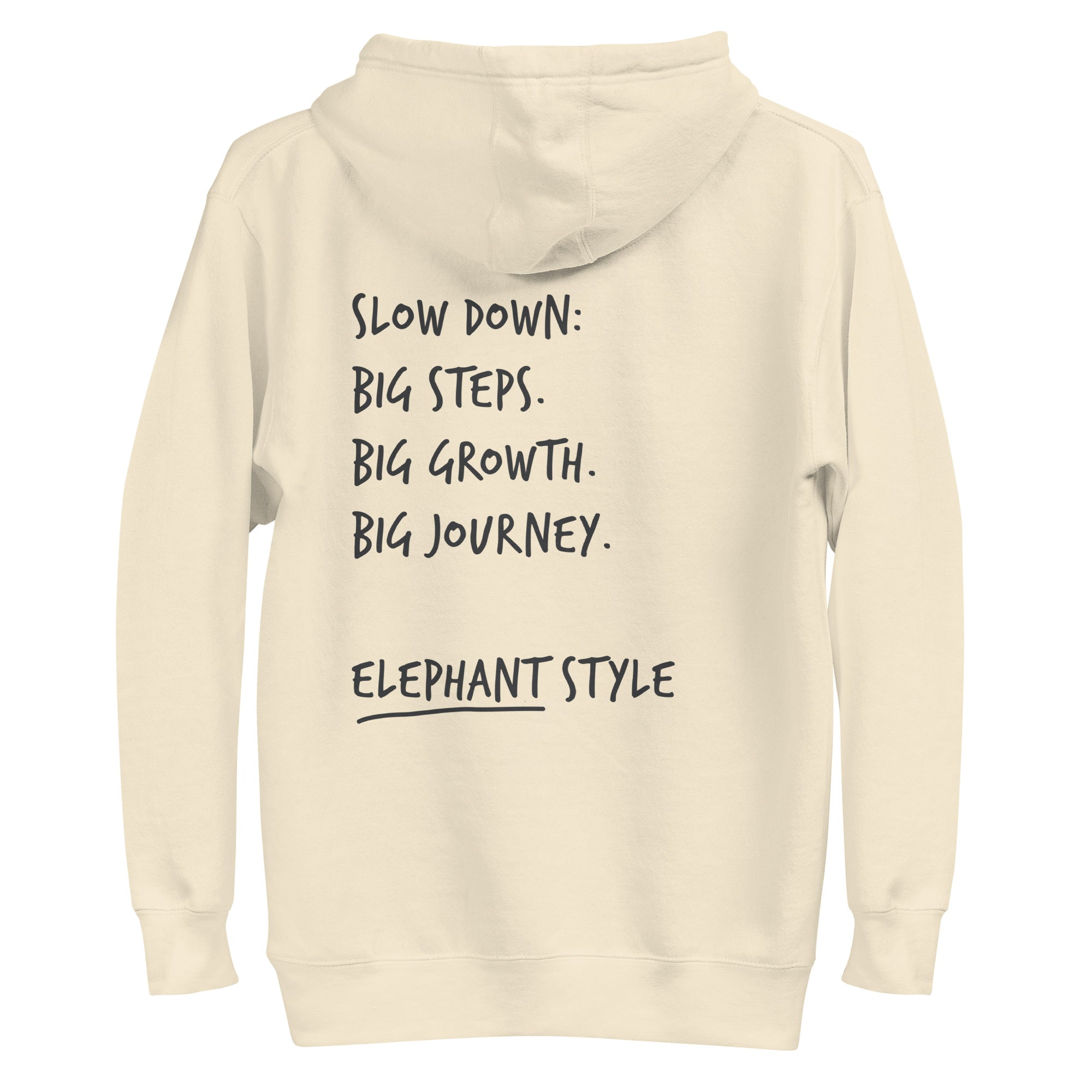 Think Ocean Elephant Aspirations Cotton Blend Embroidered Hoodie