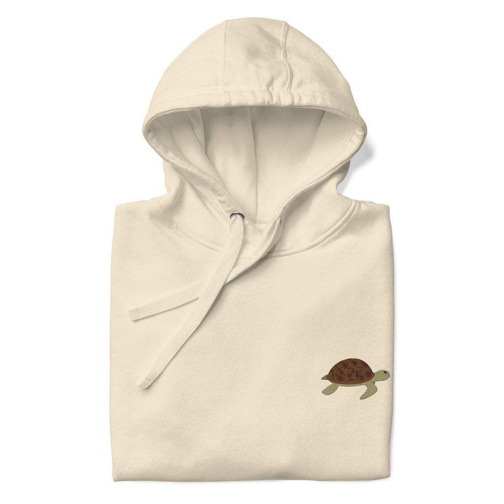 Think Ocean Turtle Aspirations Cotton Blend Embroidered Hoodie