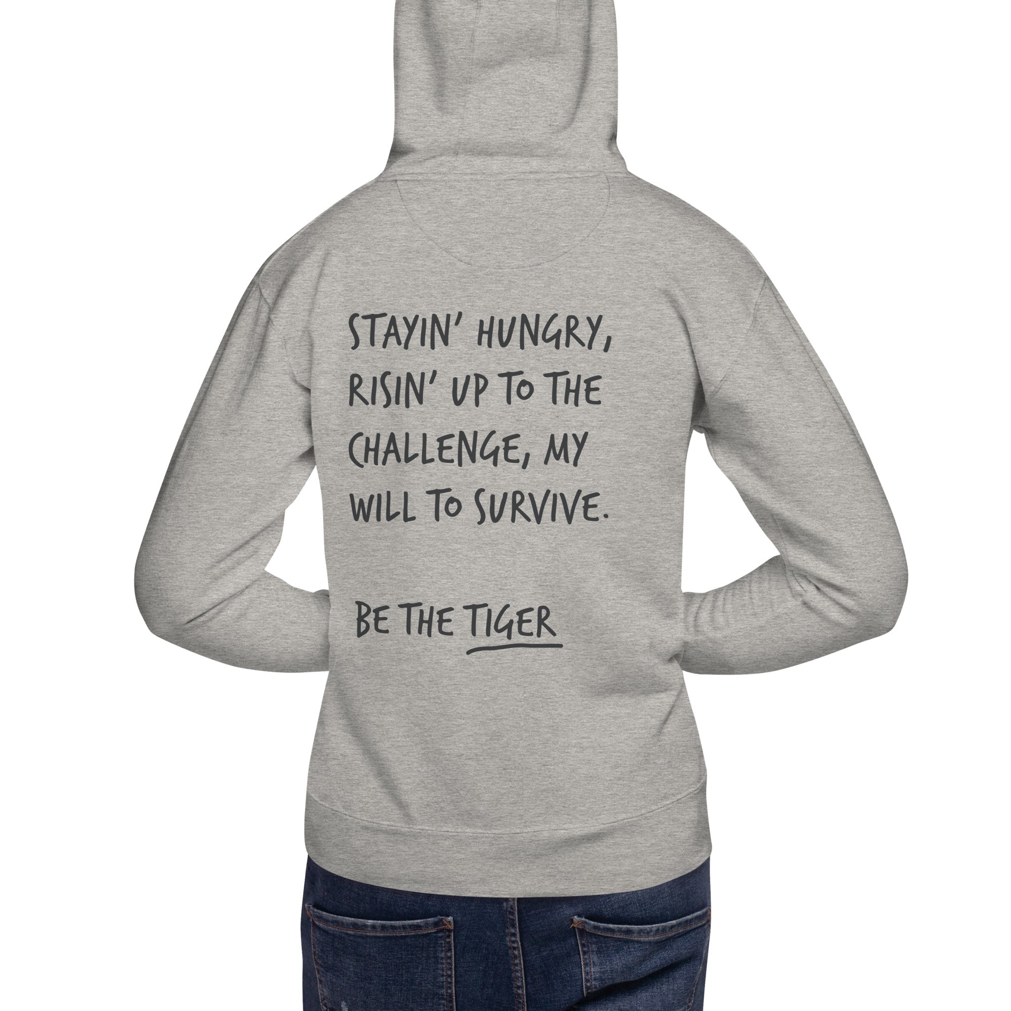 Think Ocean Tiger Aspirations Cotton Blend Embroidered Hoodie