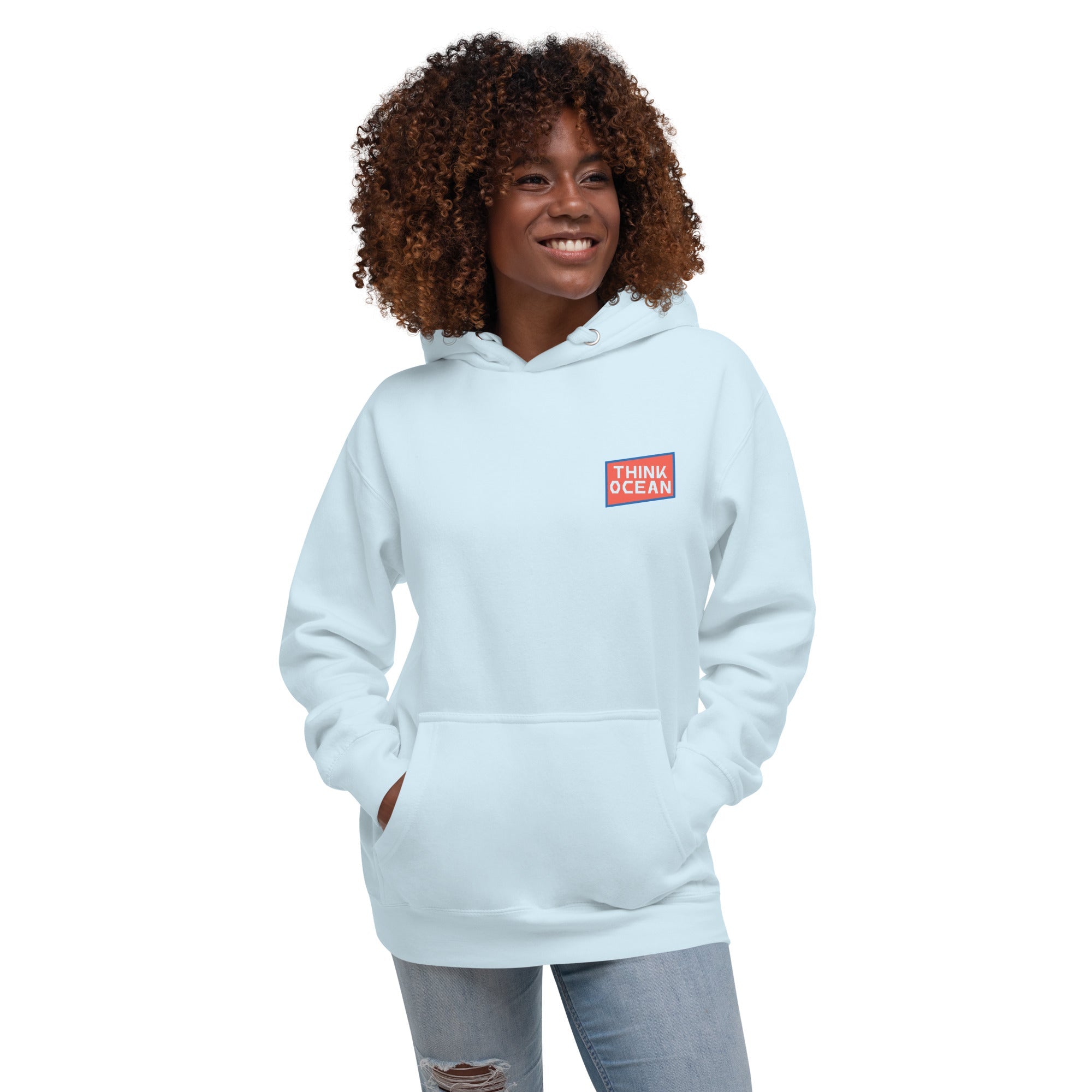 Think Ocean Octopus Pixel Art Cotton Blend Hoodie