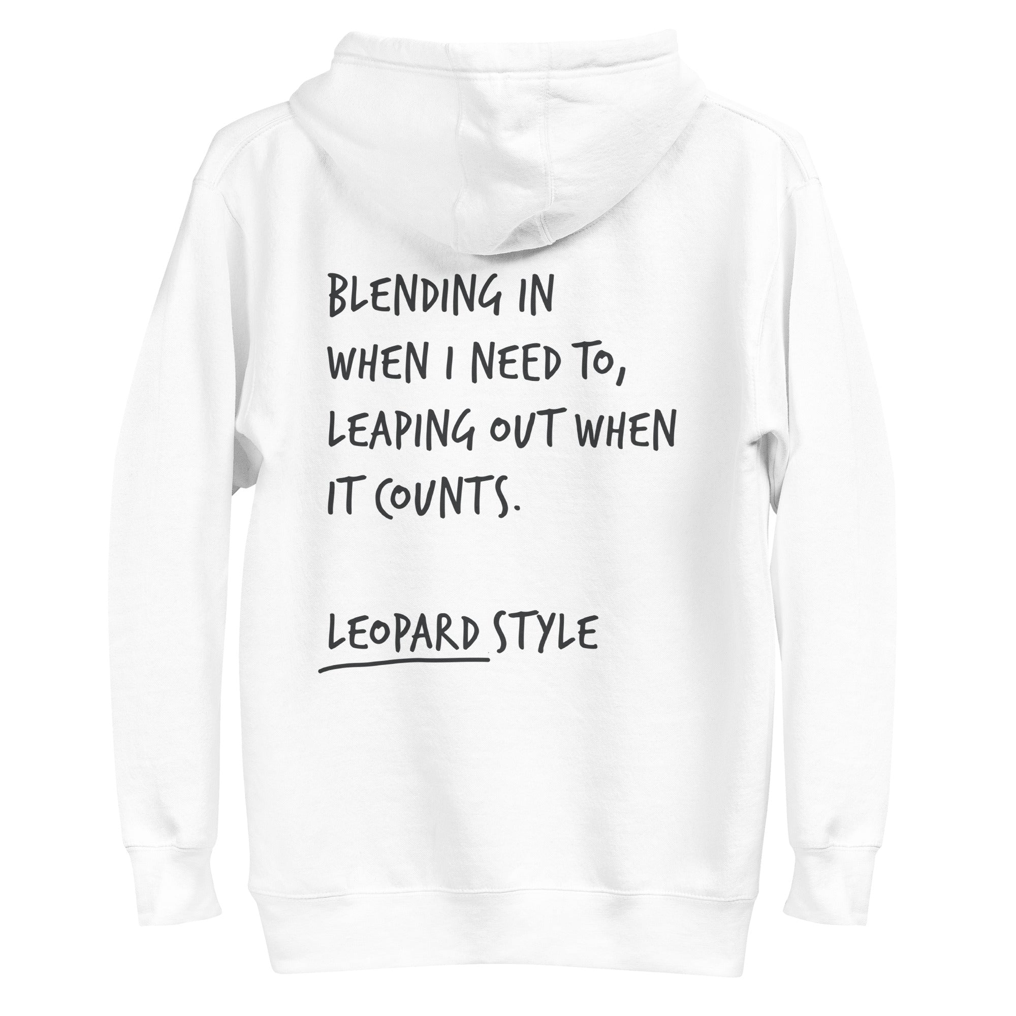 Think Ocean Leopard Aspirations Cotton Blend Embroidered Hoodie