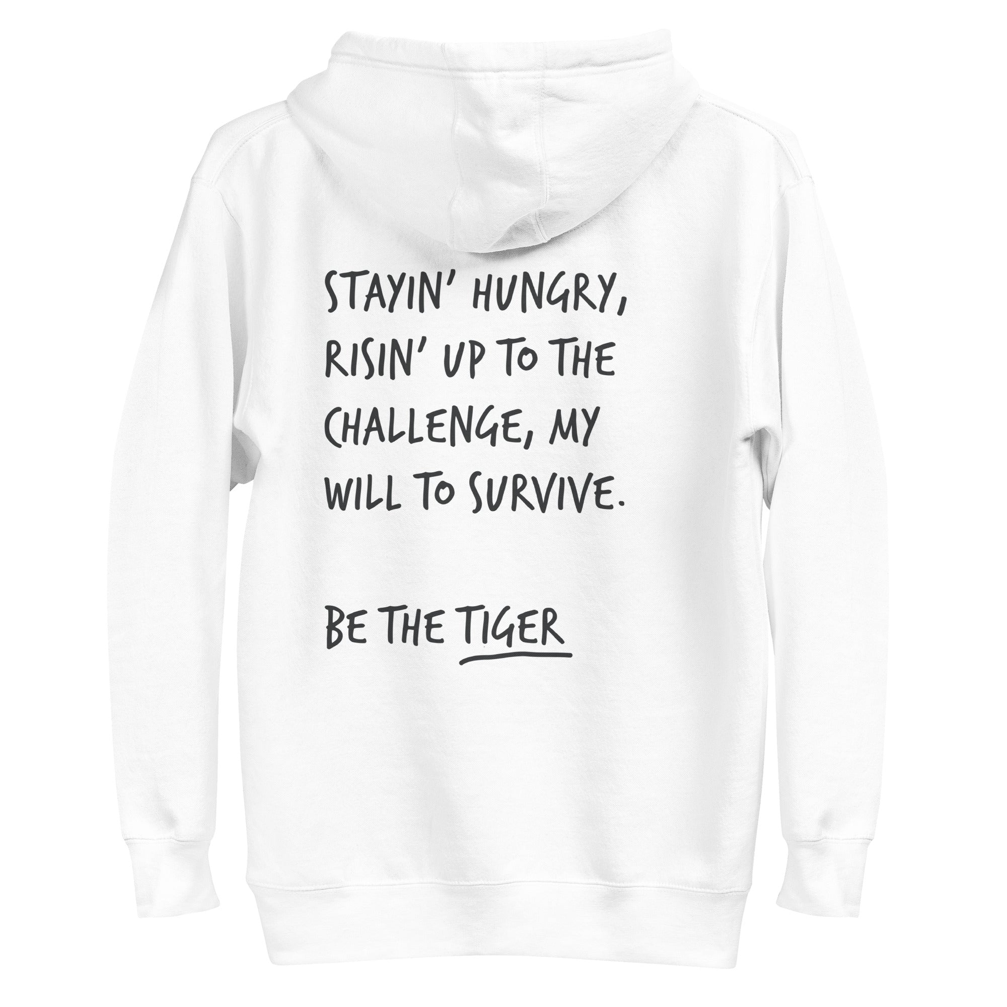 Think Ocean Tiger Aspirations Cotton Blend Embroidered Hoodie
