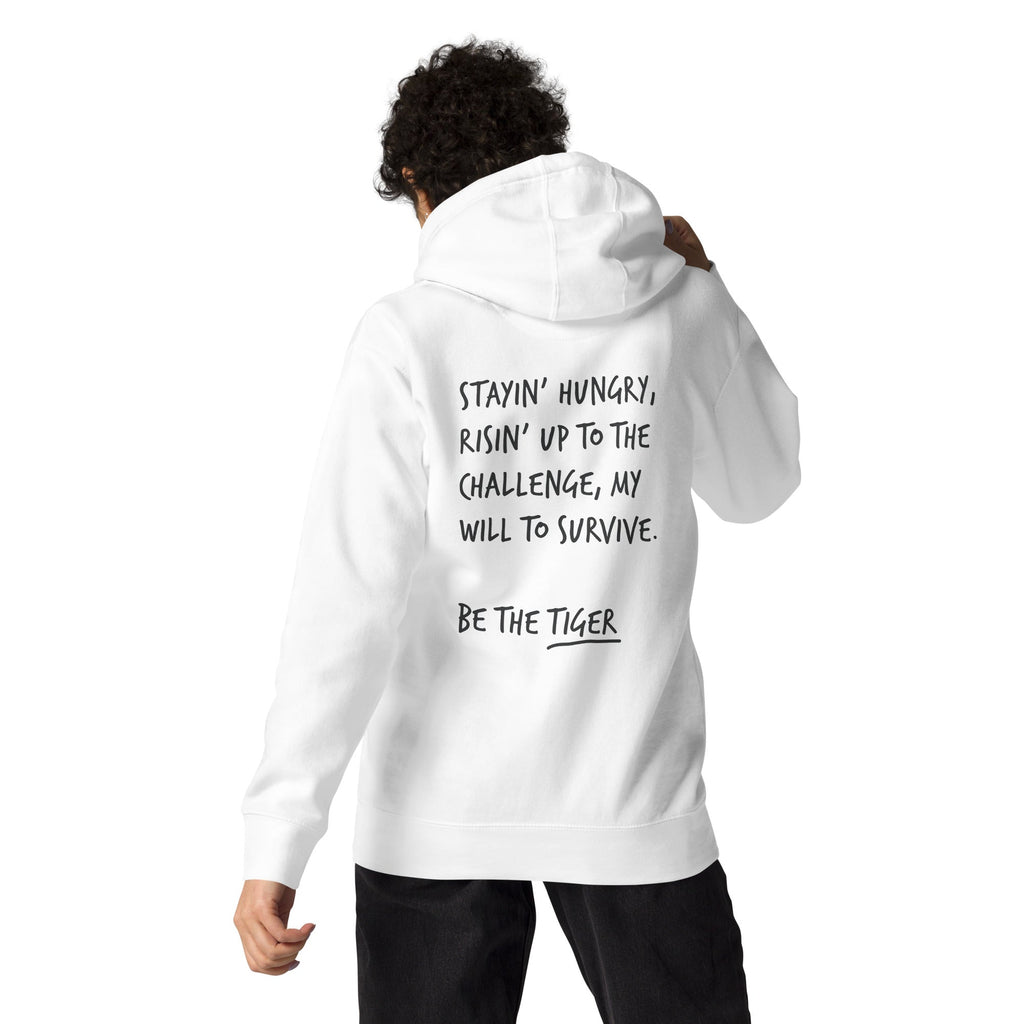 Think Ocean Tiger Aspirations Cotton Blend Embroidered Hoodie