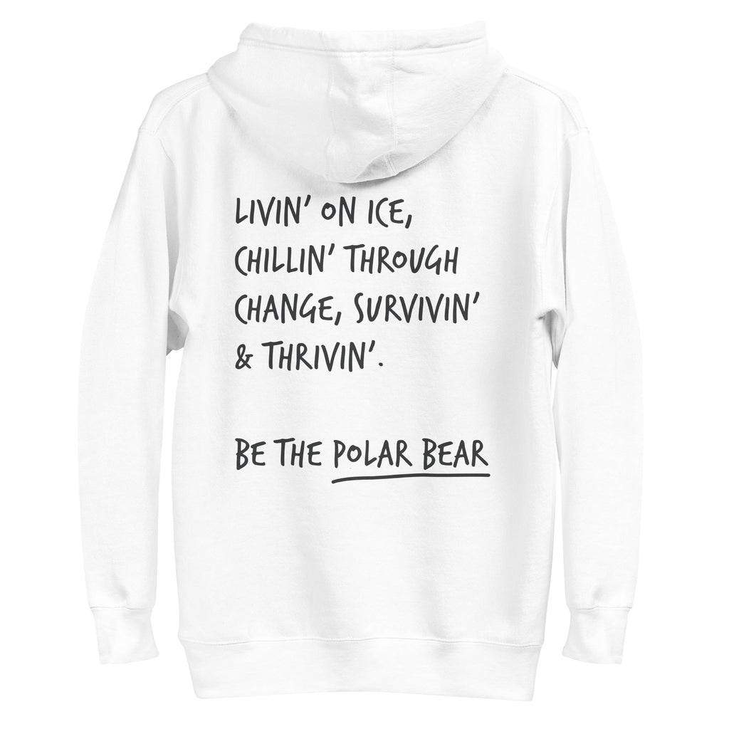 Think Ocean Polar Bear Aspirations Cotton Blend Embroidered Hoodie