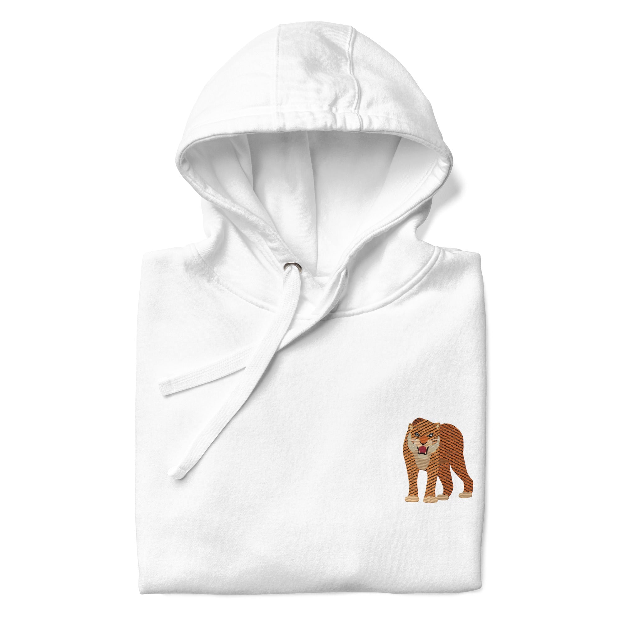 Think Ocean Tiger Aspirations Cotton Blend Embroidered Hoodie