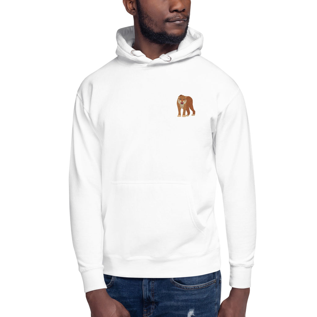Think Ocean Tiger Aspirations Cotton Blend Embroidered Hoodie