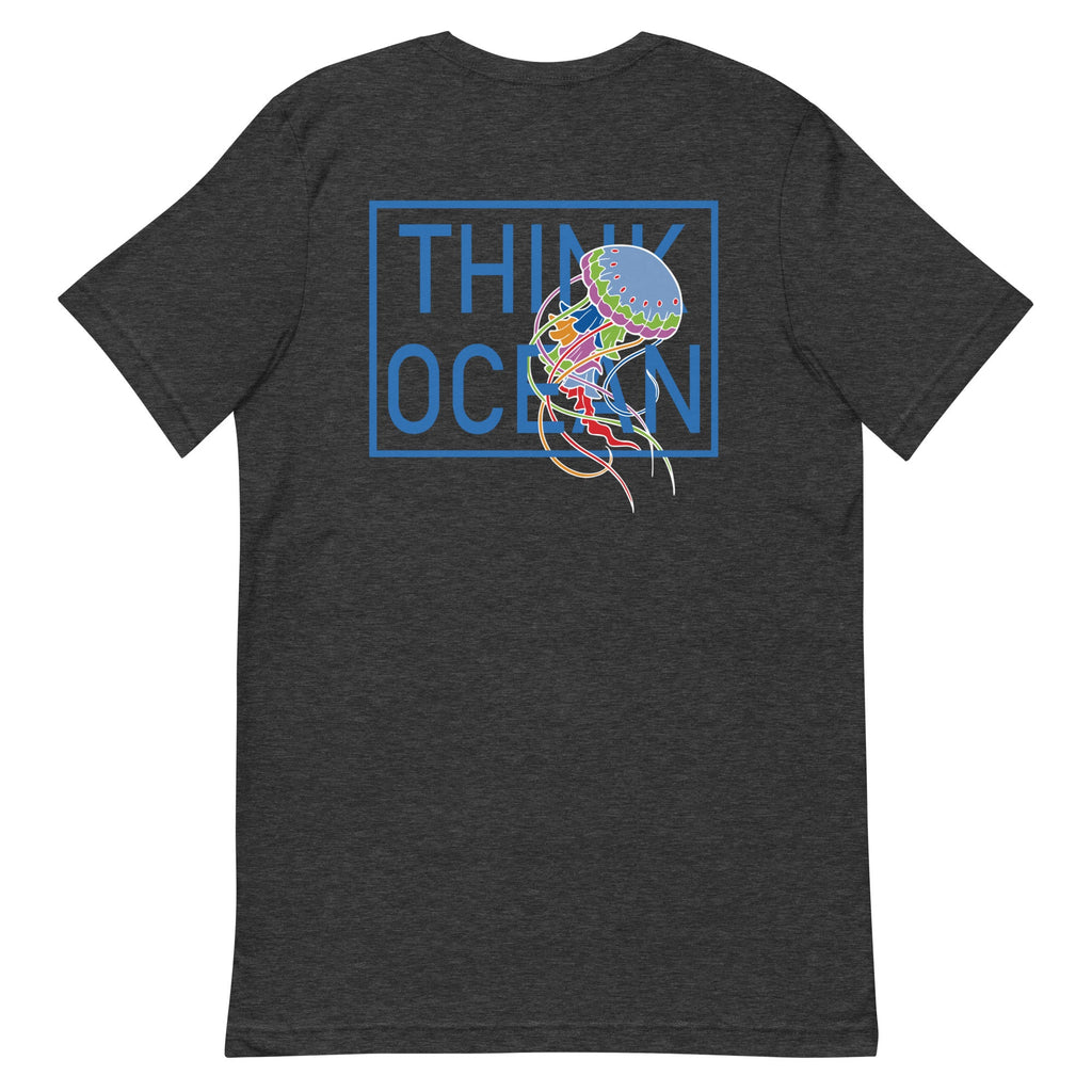 Think Ocean Jellyfish Fluorescence Cotton Embroidered T-Shirt
