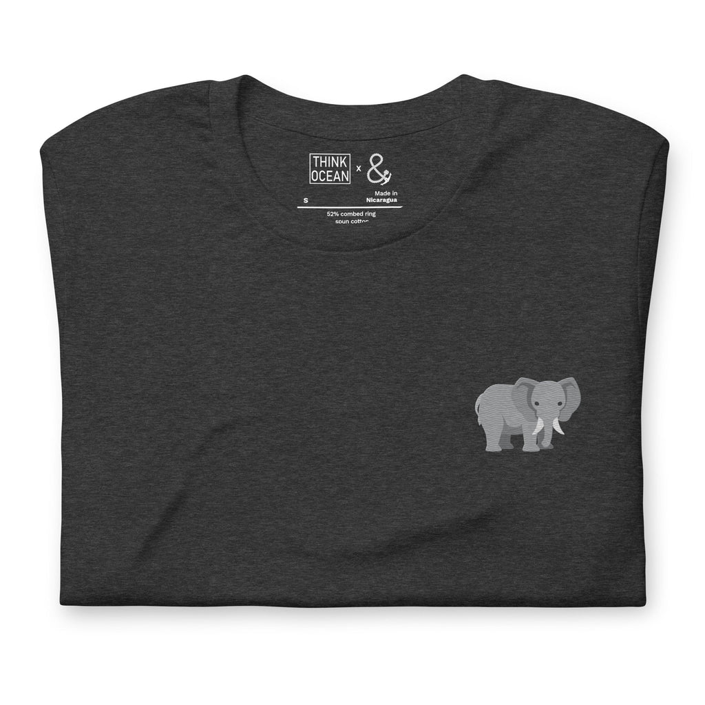 Think Ocean Elephant Aspirations Cotton Embroidered T-Shirt