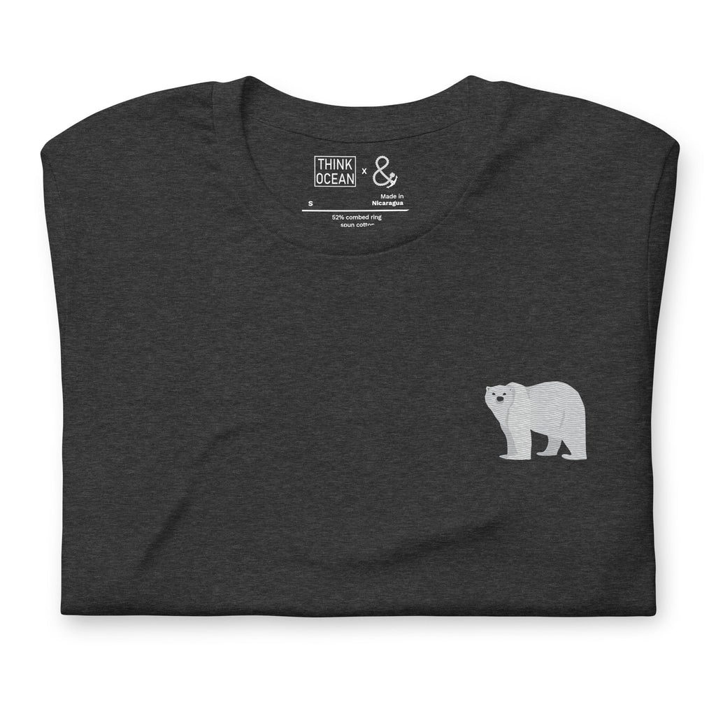 Think Ocean Polar Bear Aspirations Cotton Embroidered T-Shirt