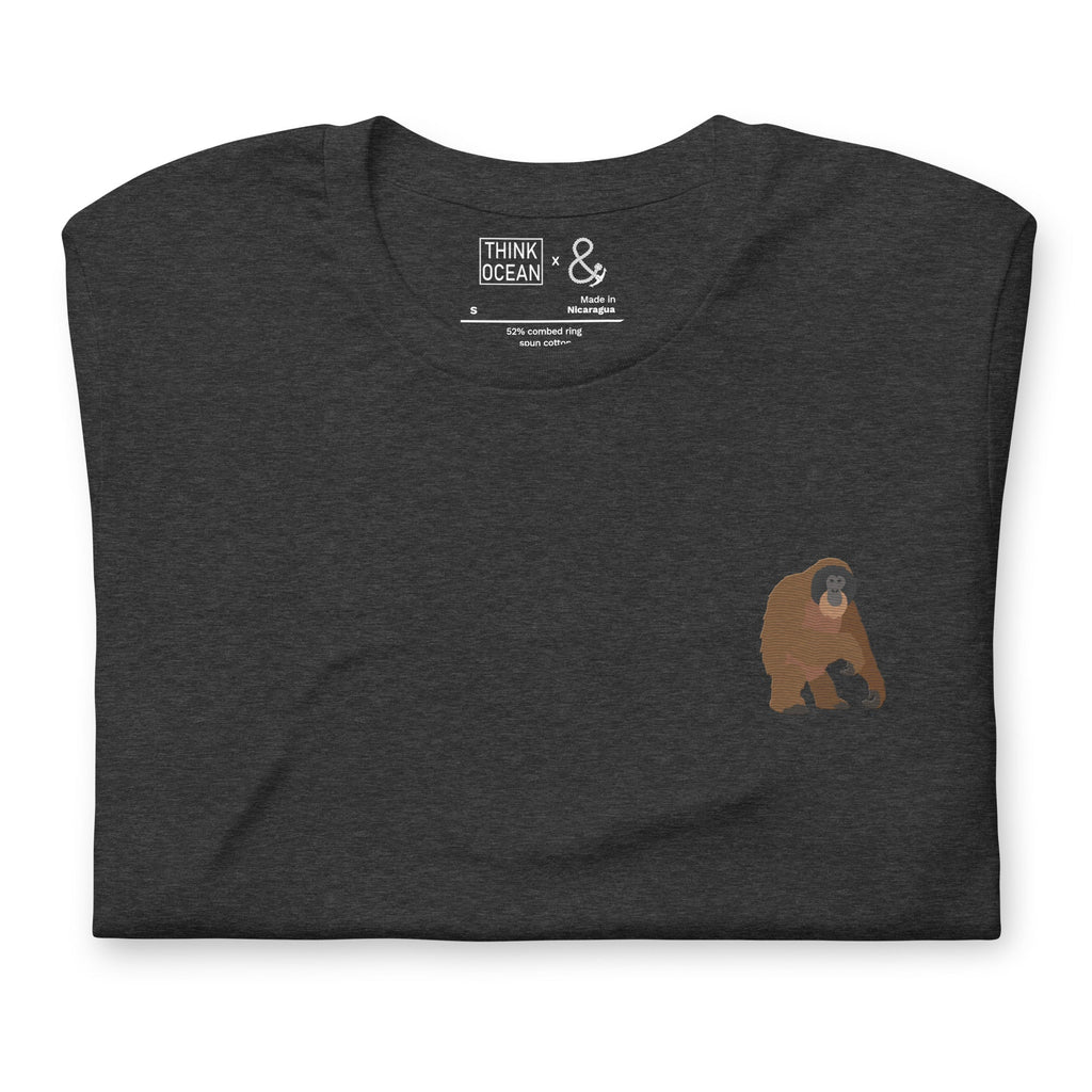 Think Ocean Orangutan Aspirations Cotton Embroidered T-Shirt