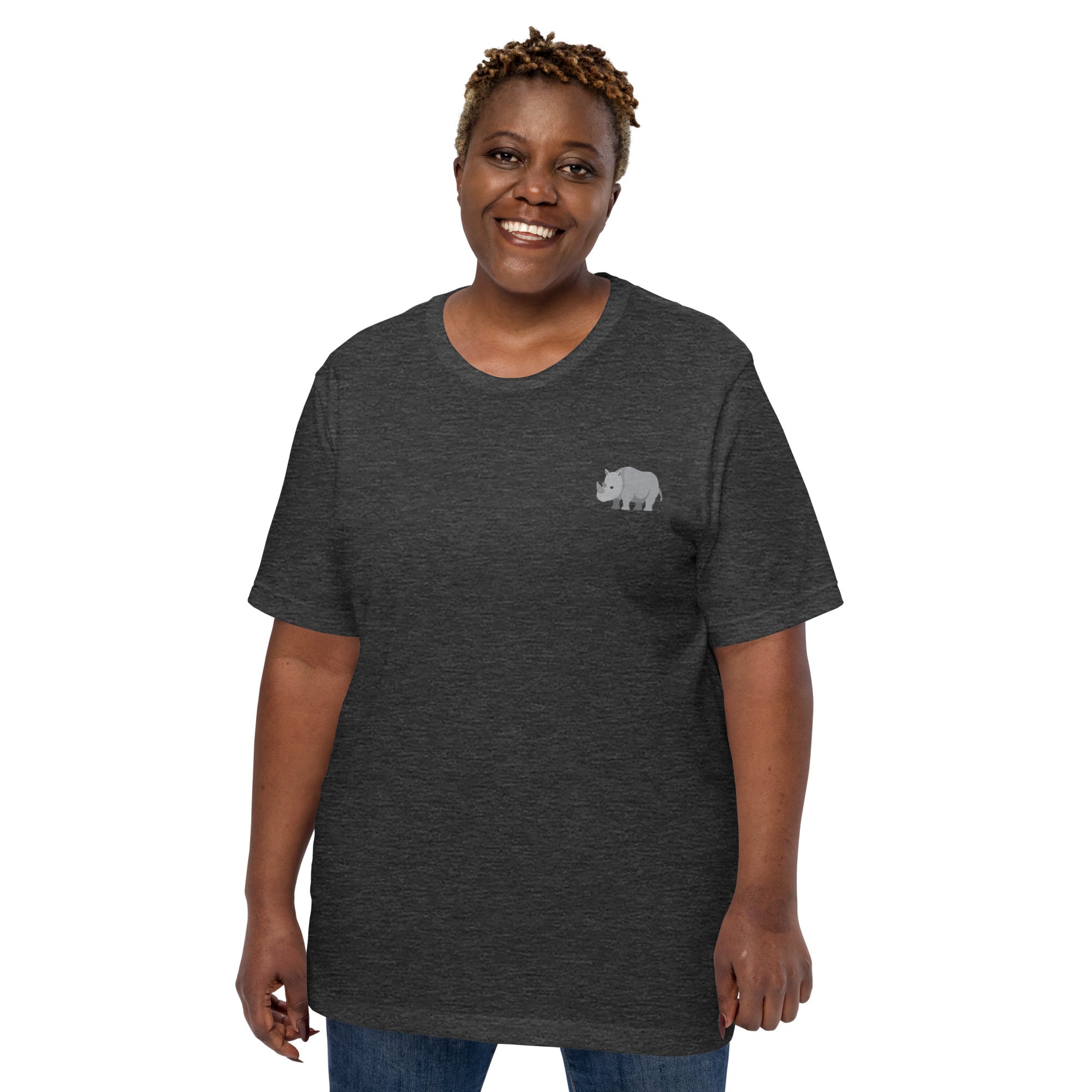 Think Ocean Rhino Aspirations Cotton Embroidered T-Shirt