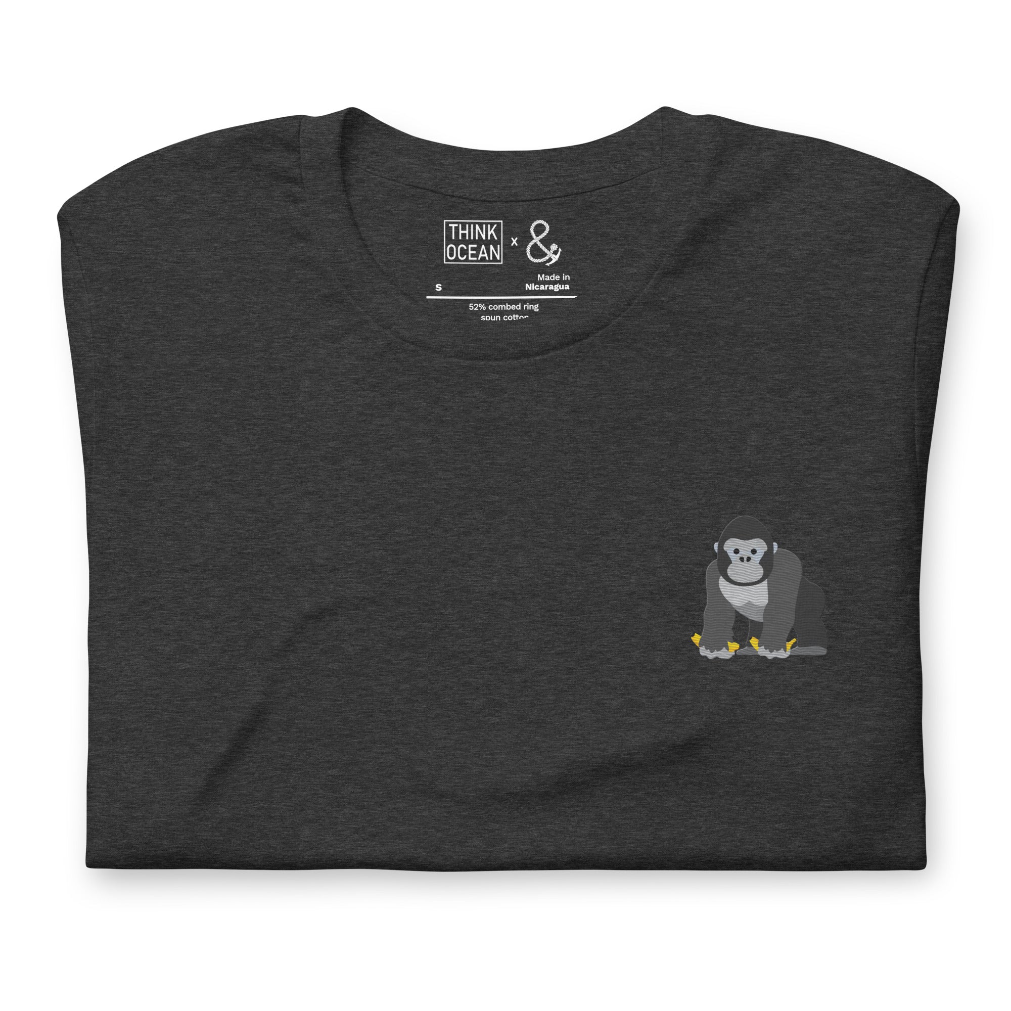 Think Ocean Gorilla Aspirations Cotton Embroidered T-Shirt