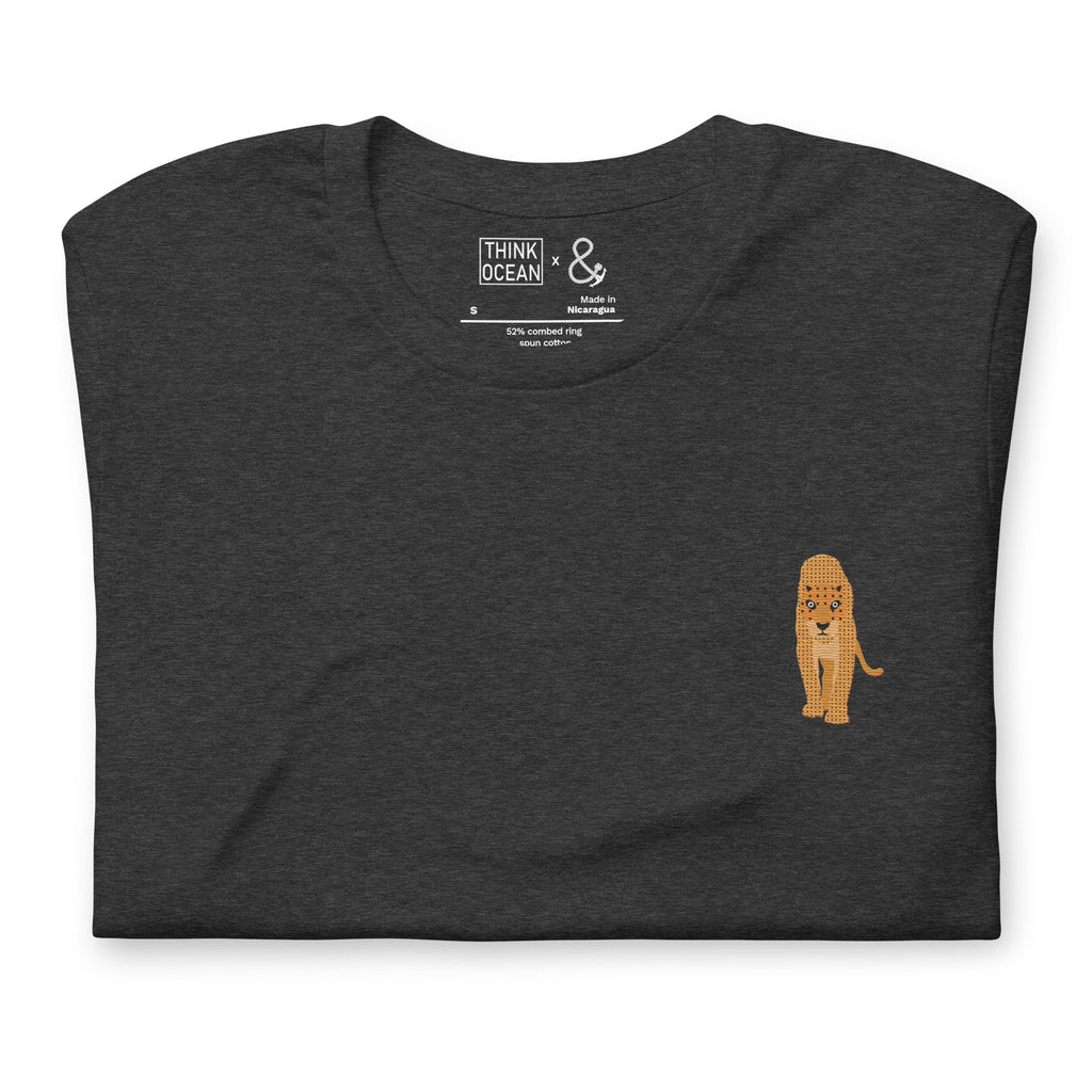 Think Ocean Leopard Aspirations Cotton Embroidered T-Shirt