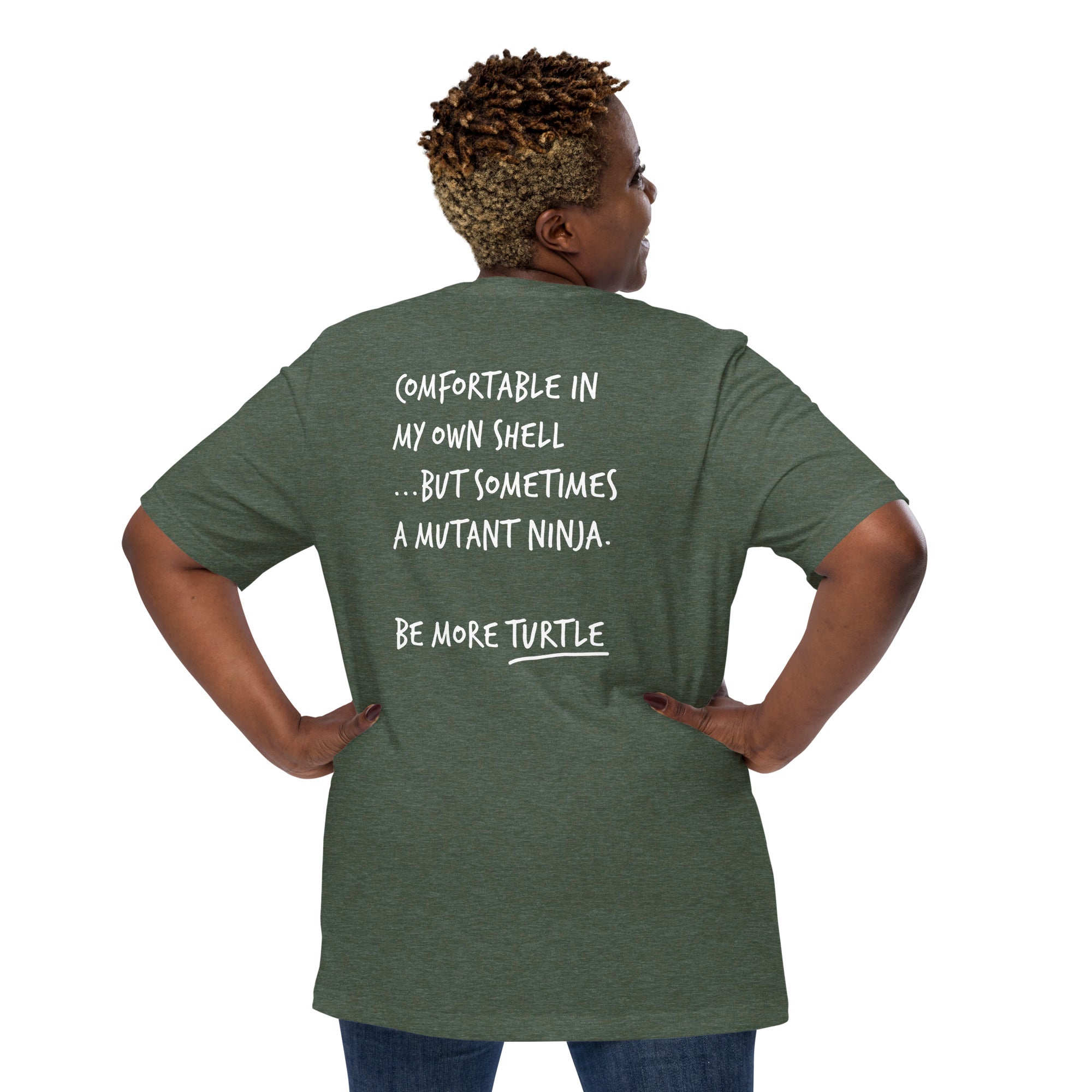 Think Ocean Turtle Aspirations Cotton Embroidered T-Shirt