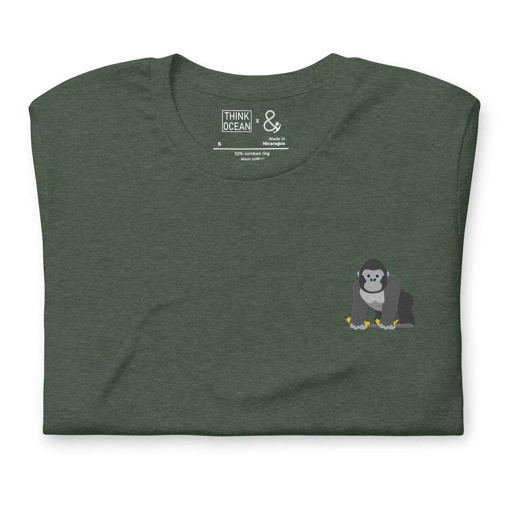 Think Ocean Gorilla Aspirations Cotton Embroidered T-Shirt