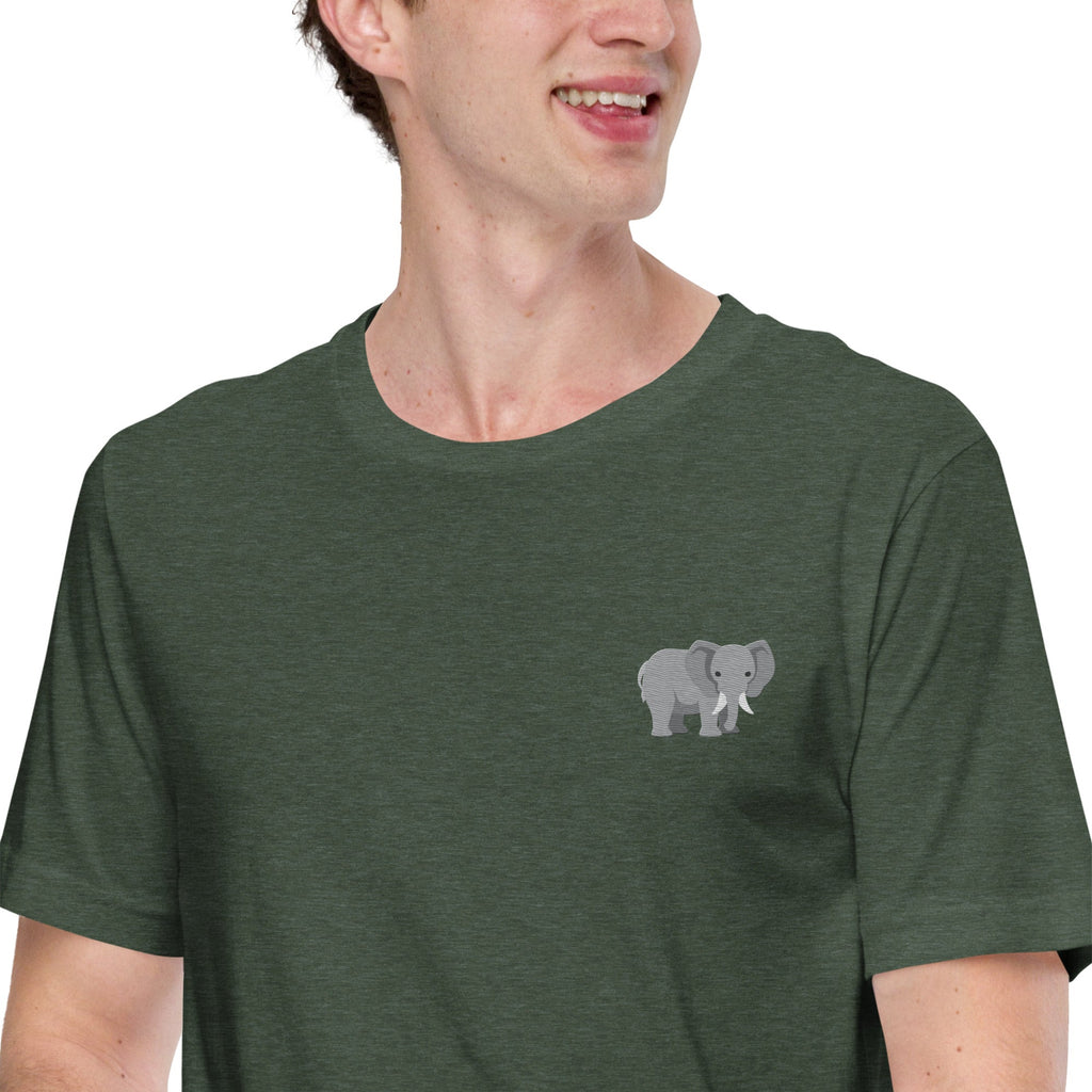 Think Ocean Elephant Aspirations Cotton Embroidered T-Shirt