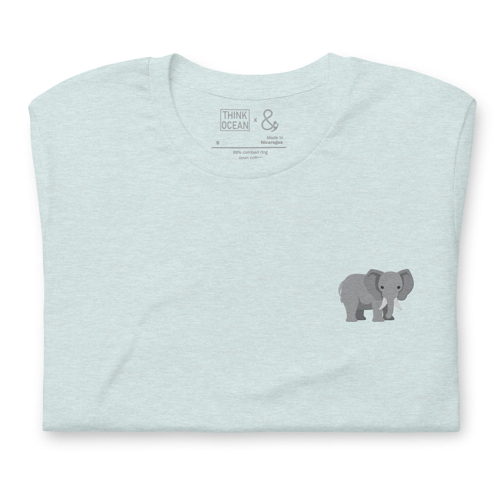 Think Ocean Elephant Aspirations Cotton Embroidered T-Shirt