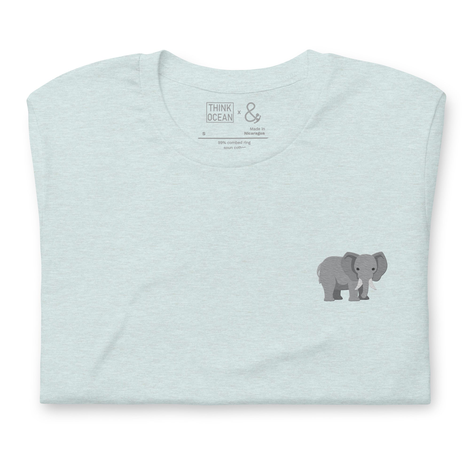 Think Ocean Elephant Aspirations Cotton Embroidered T-Shirt