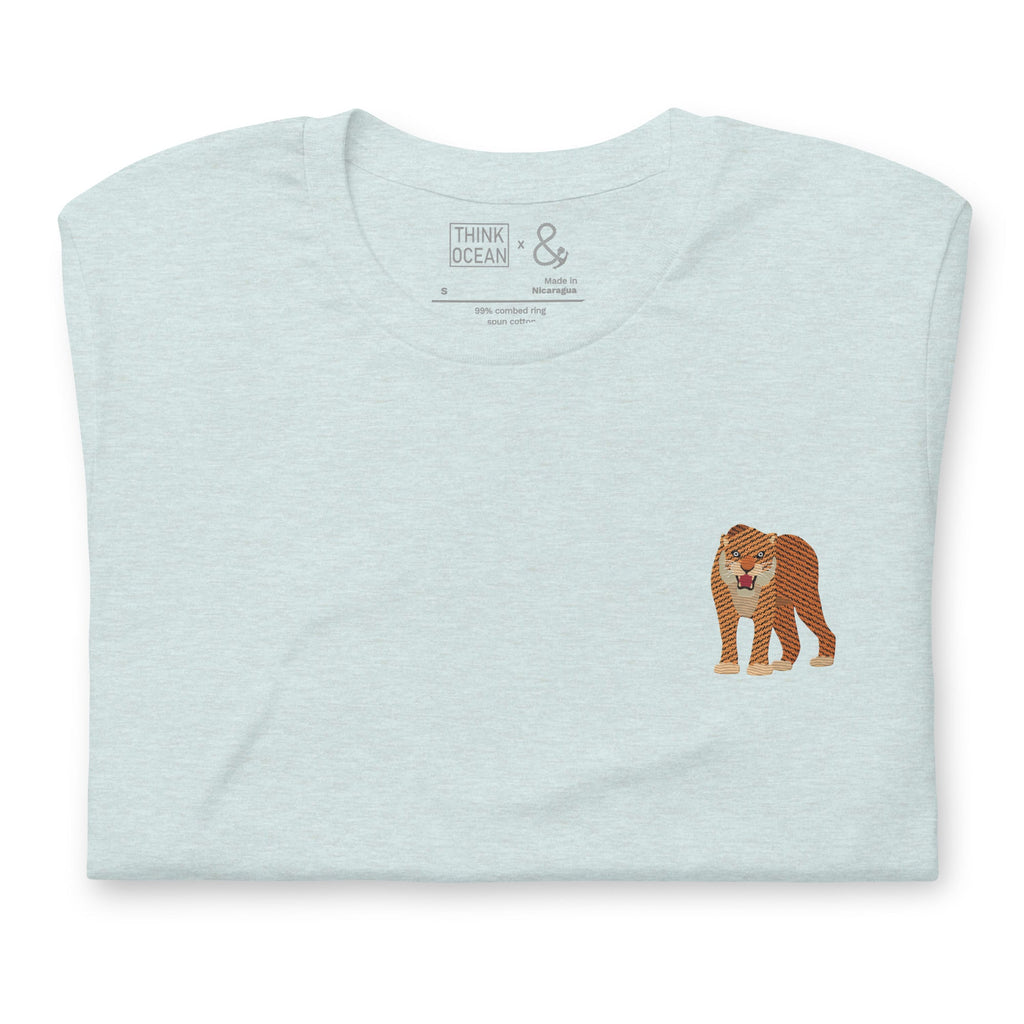 Think Ocean Tiger Aspirations Cotton Embroidered T-Shirt