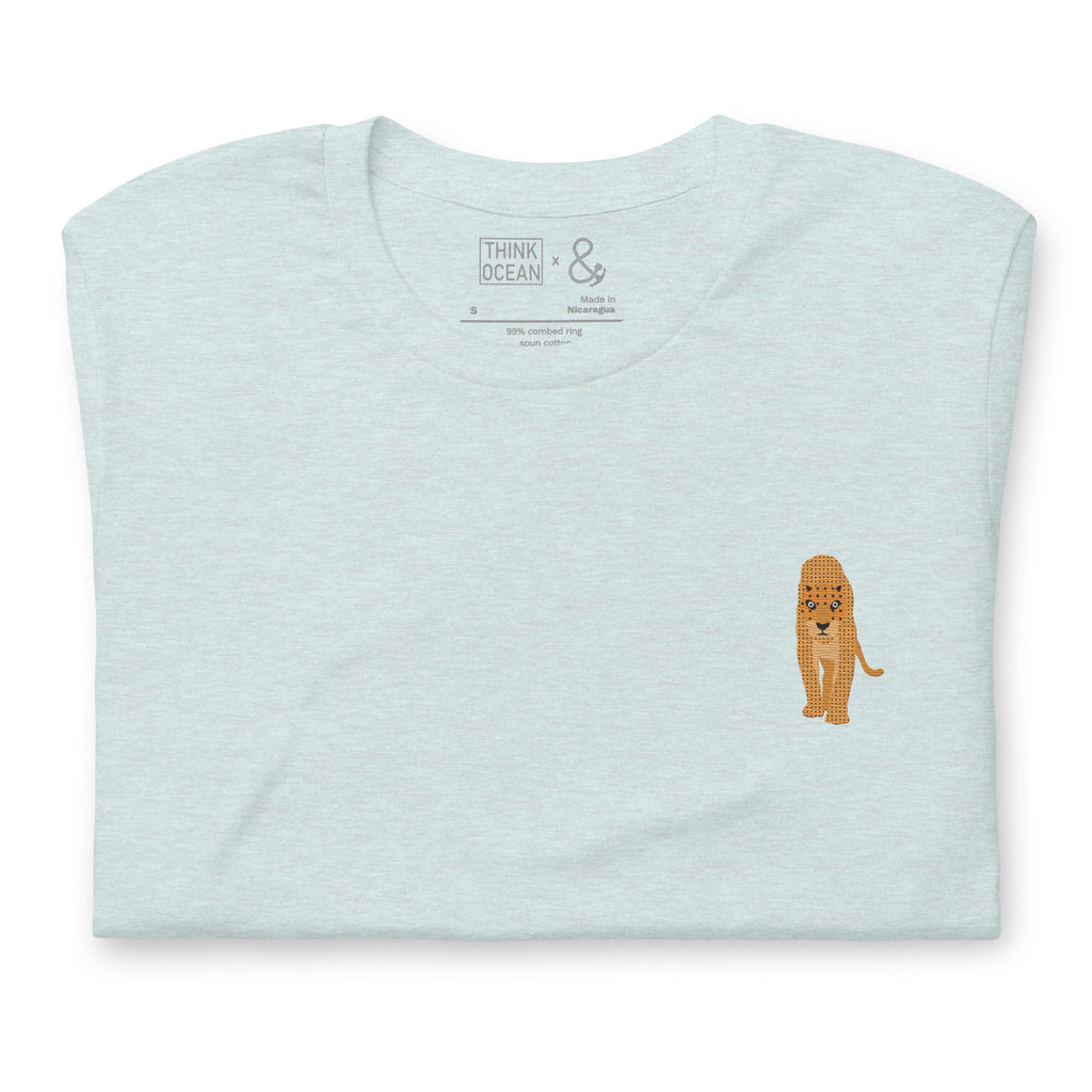 Think Ocean Leopard Aspirations Cotton Embroidered T-Shirt